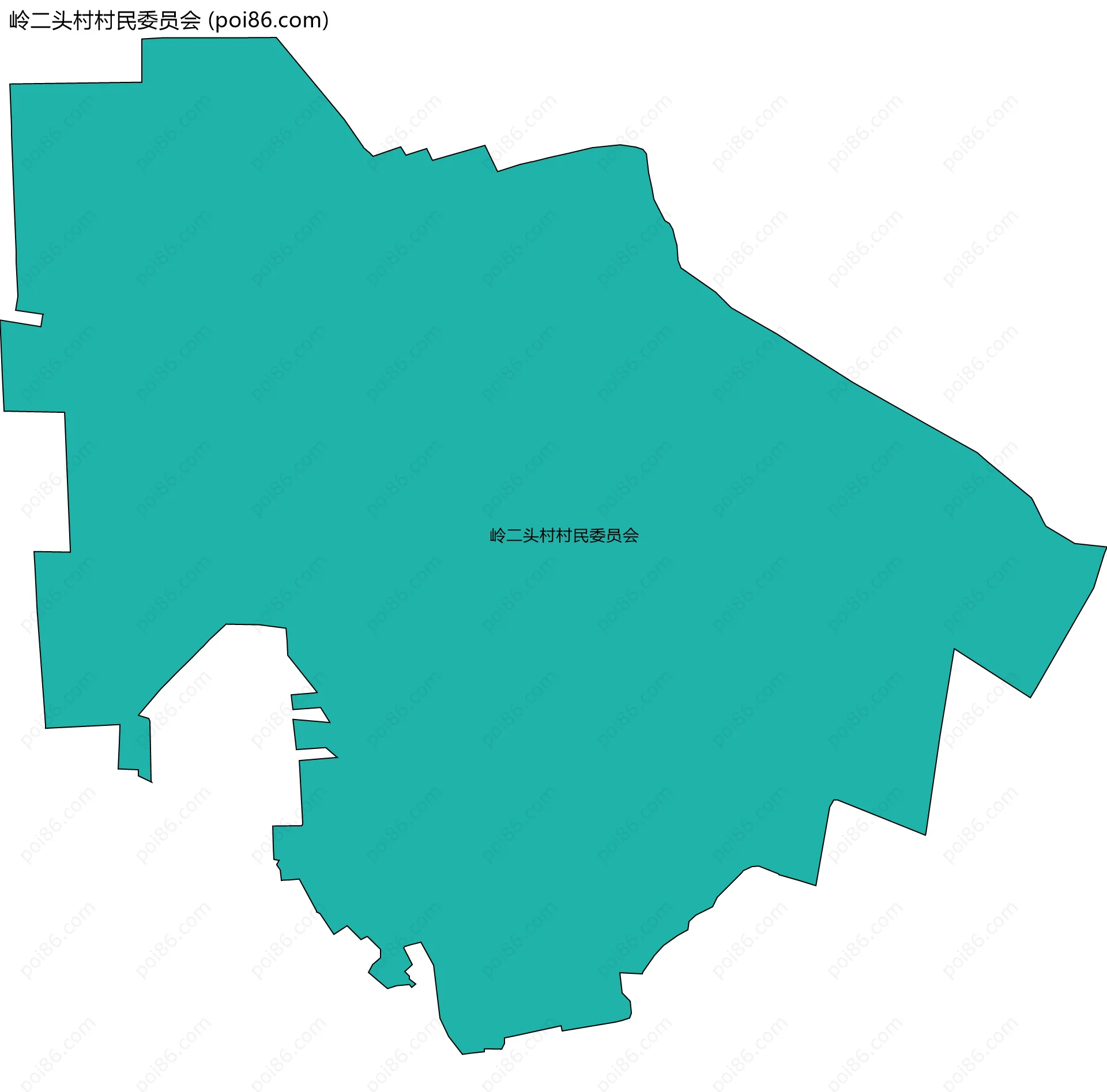 岭二头村村民委员会边界地图