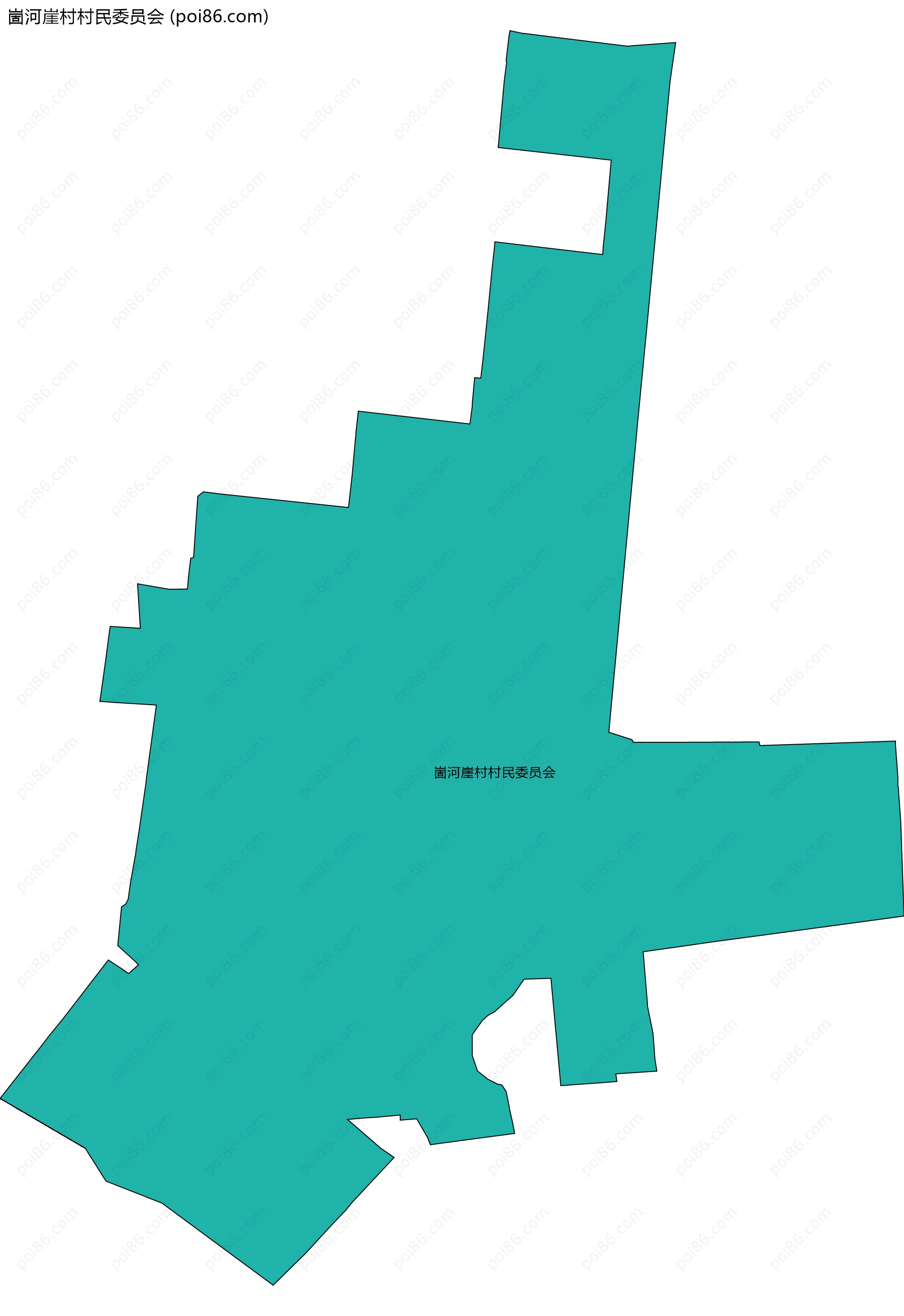 崮河崖村村民委员会边界地图