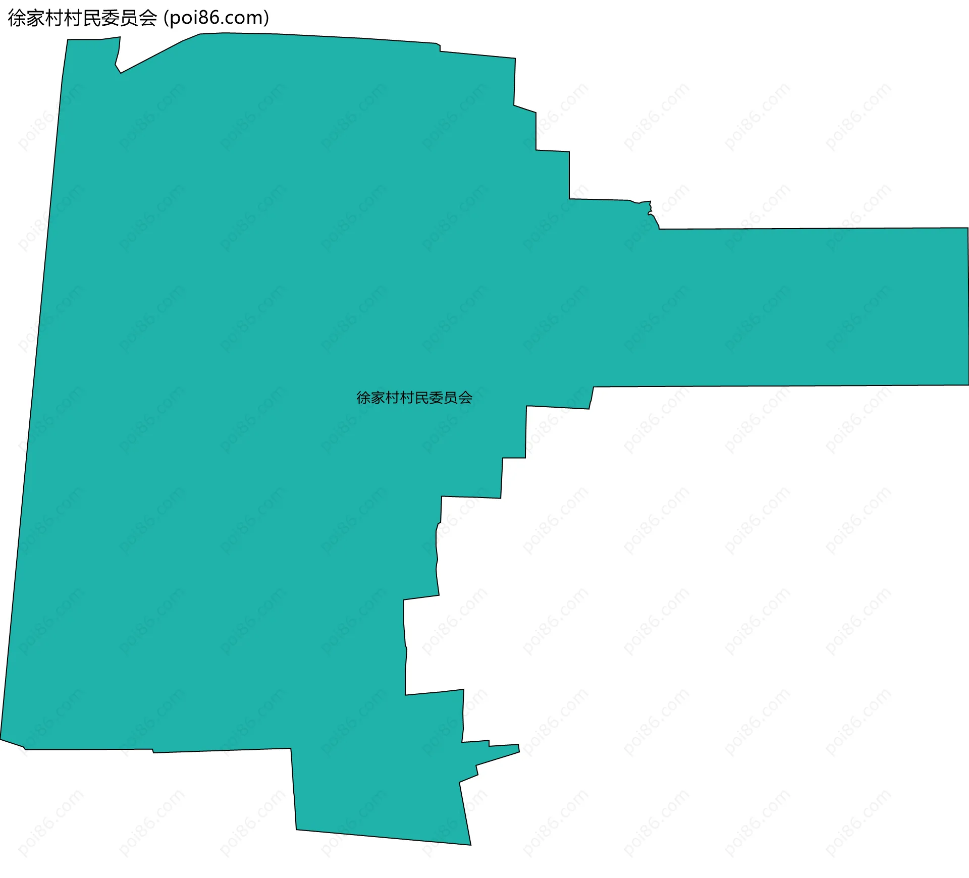 徐家村村民委员会边界地图
