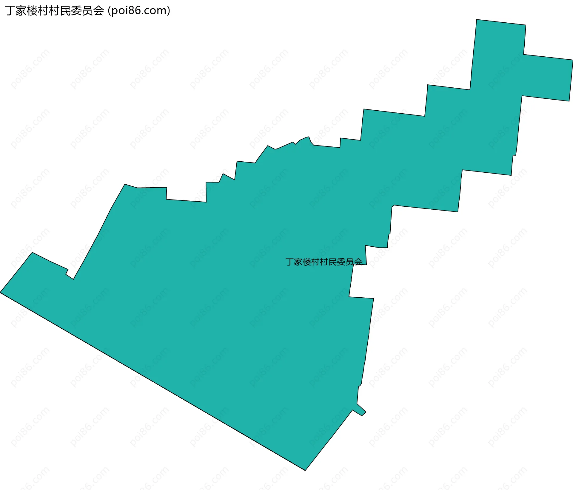 丁家楼村村民委员会边界地图