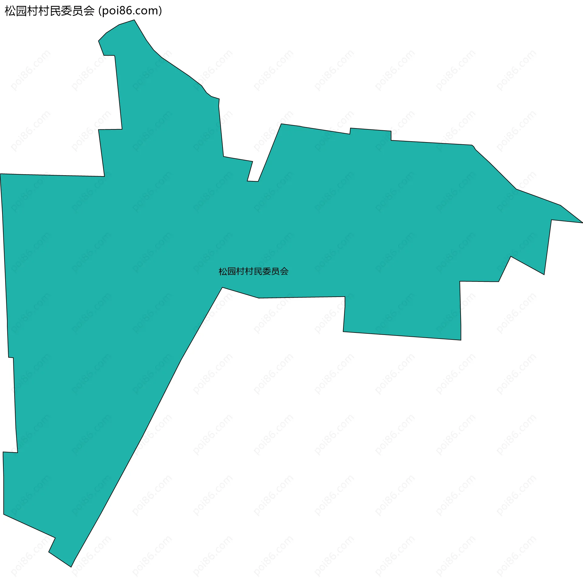 松园村村民委员会边界地图