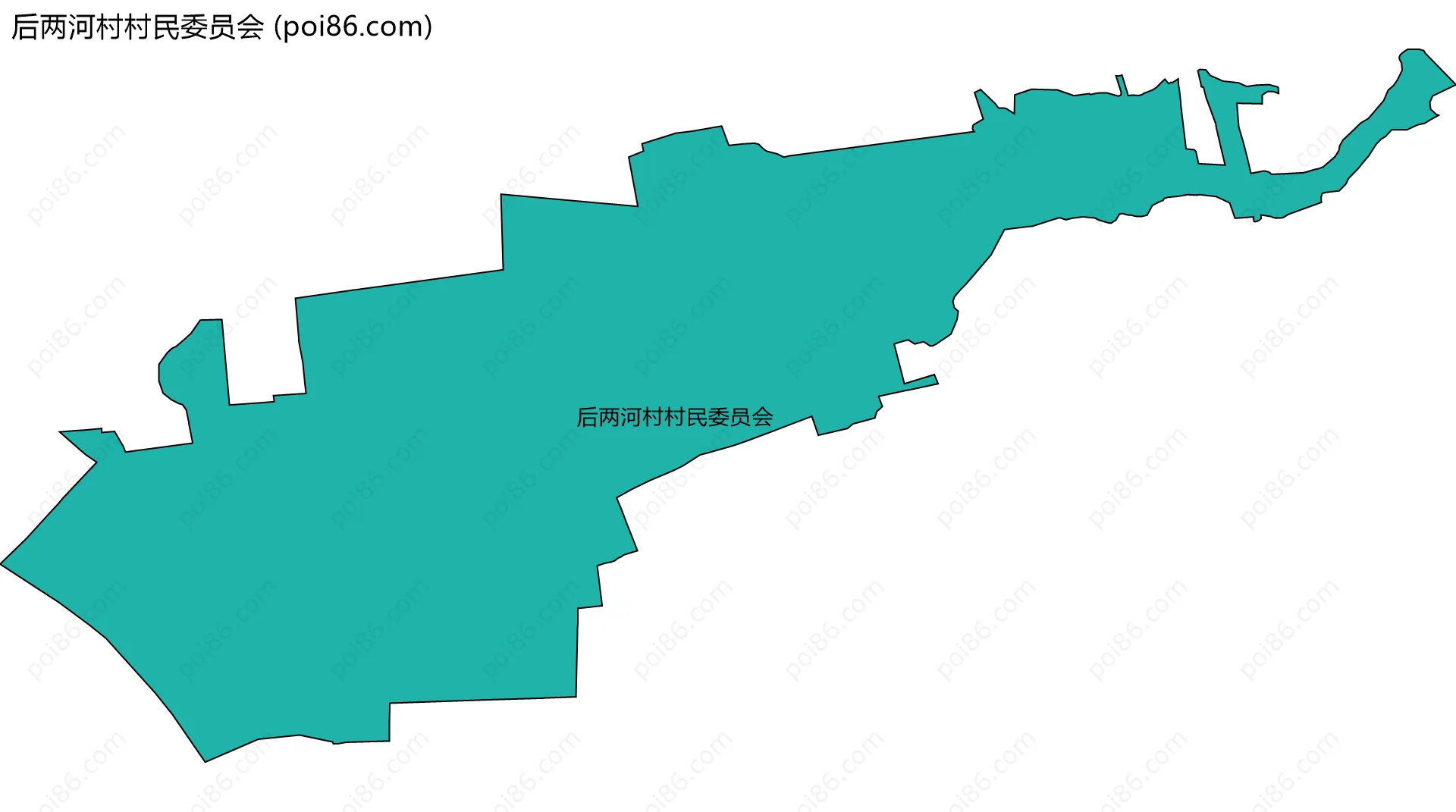 后两河村村民委员会边界地图