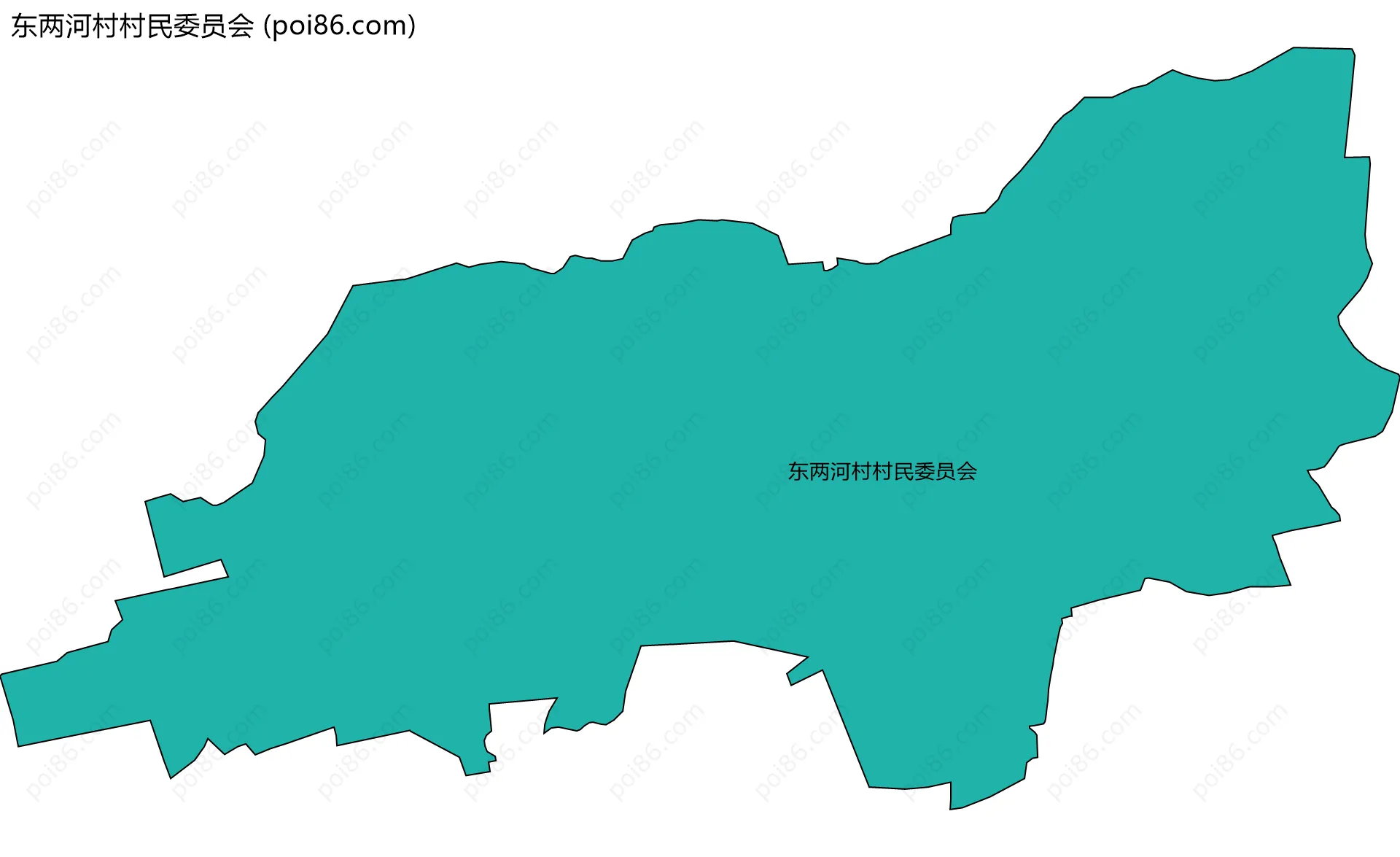东两河村村民委员会边界地图