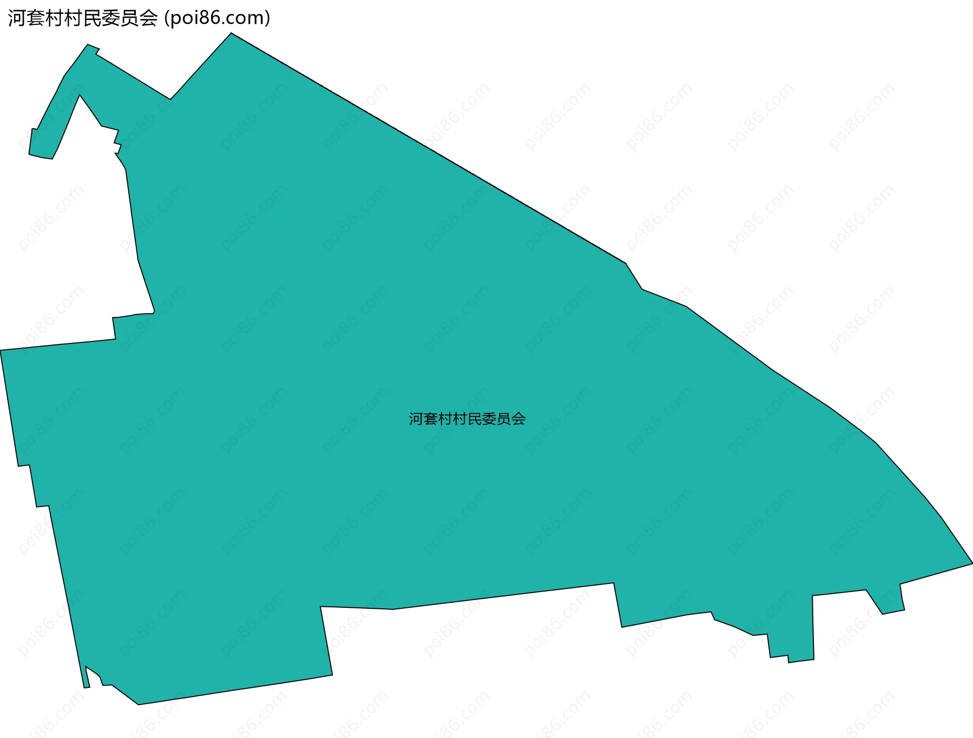 河套村村民委员会边界地图