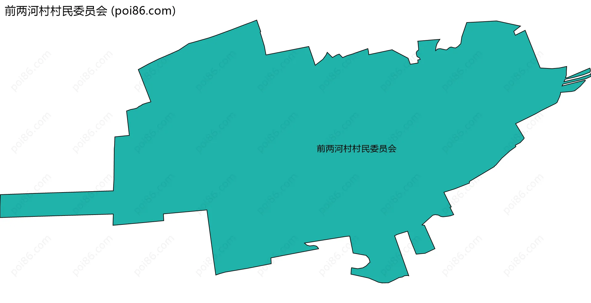 前两河村村民委员会边界地图