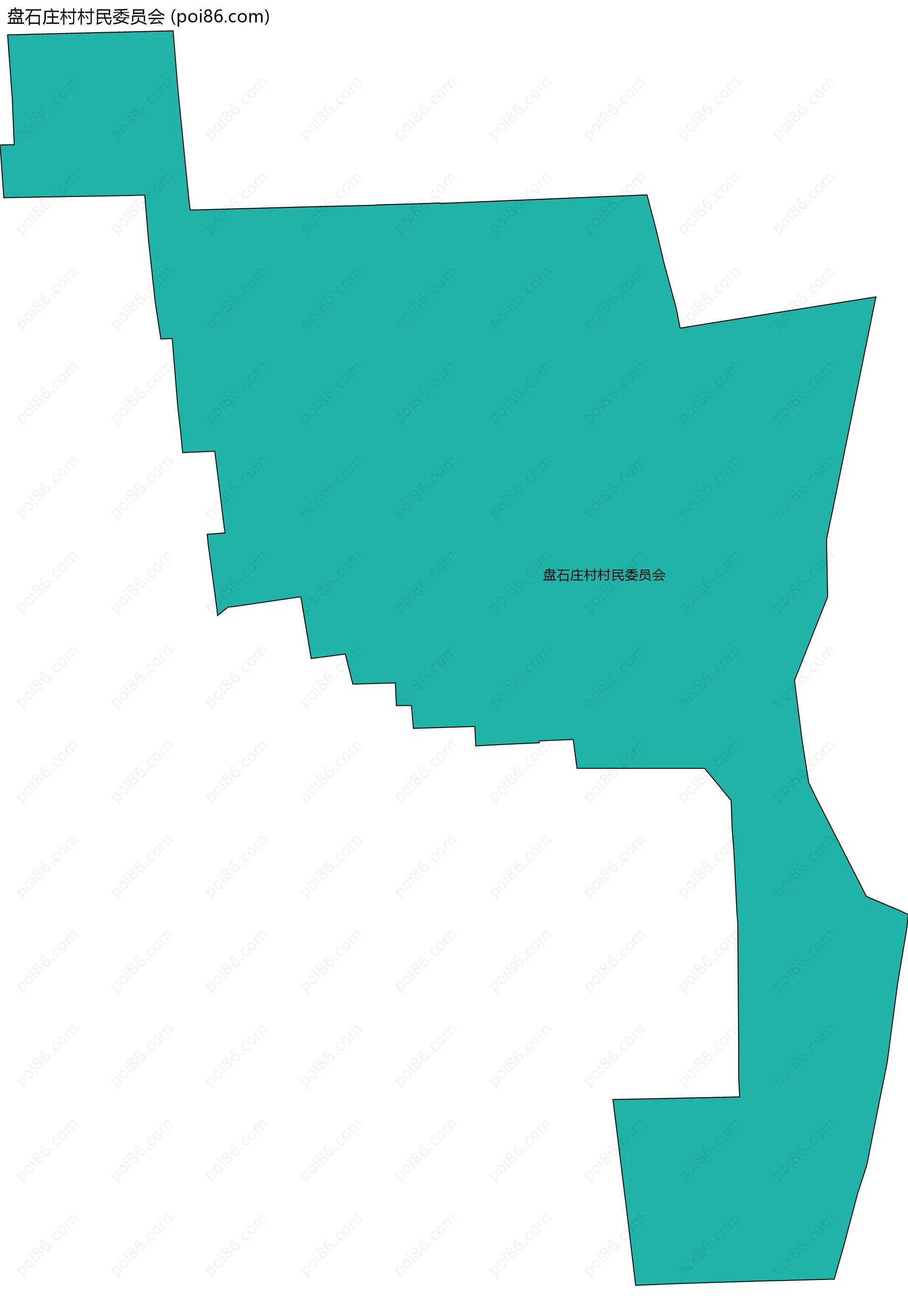 盘石庄村村民委员会边界地图