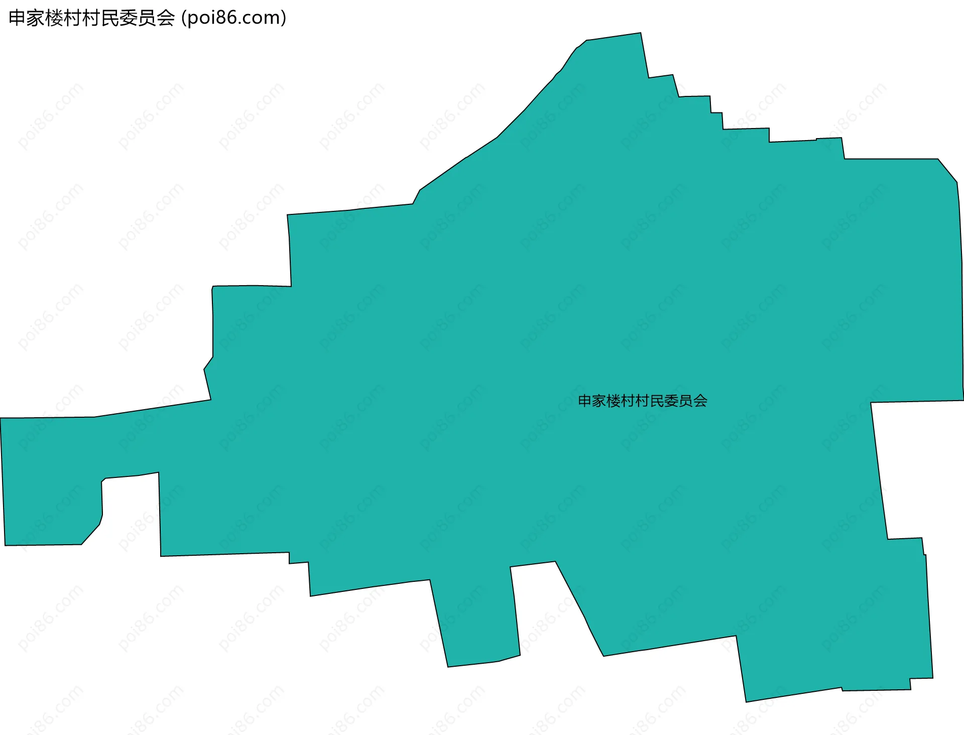 申家楼村村民委员会边界地图