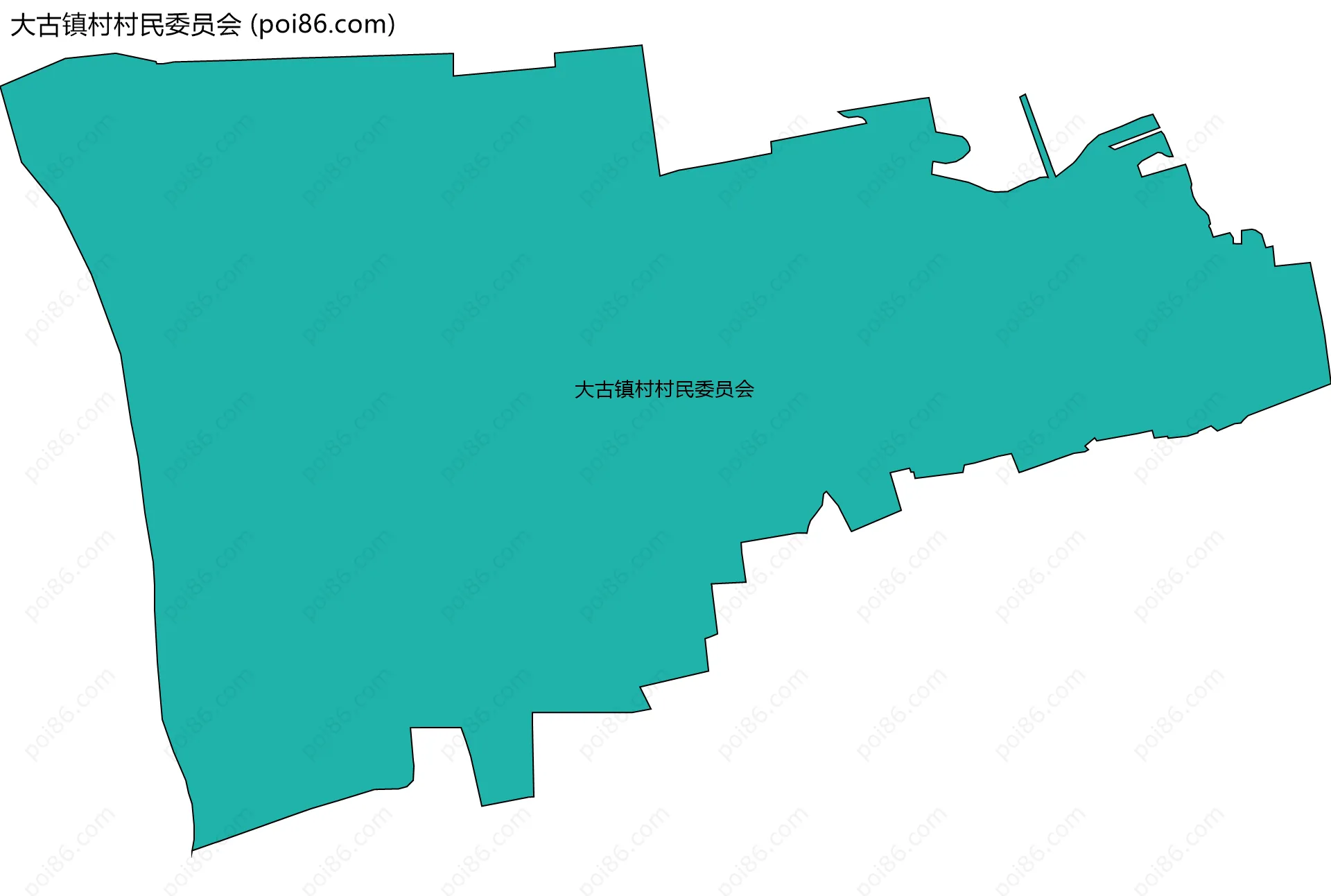 大古镇村村民委员会边界地图
