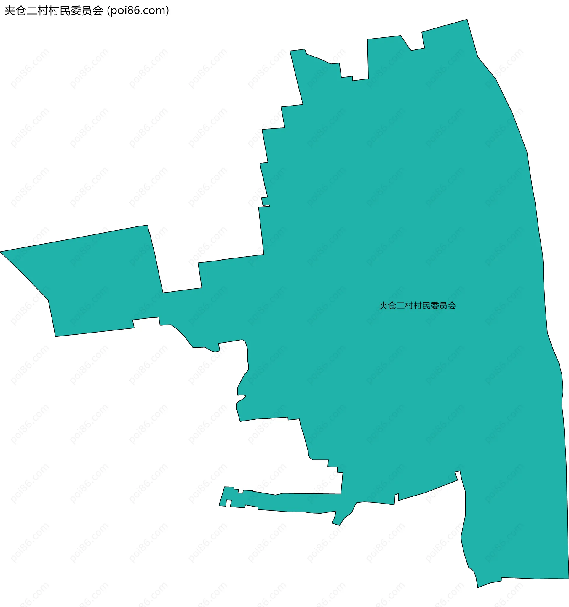 夹仓二村村民委员会边界地图