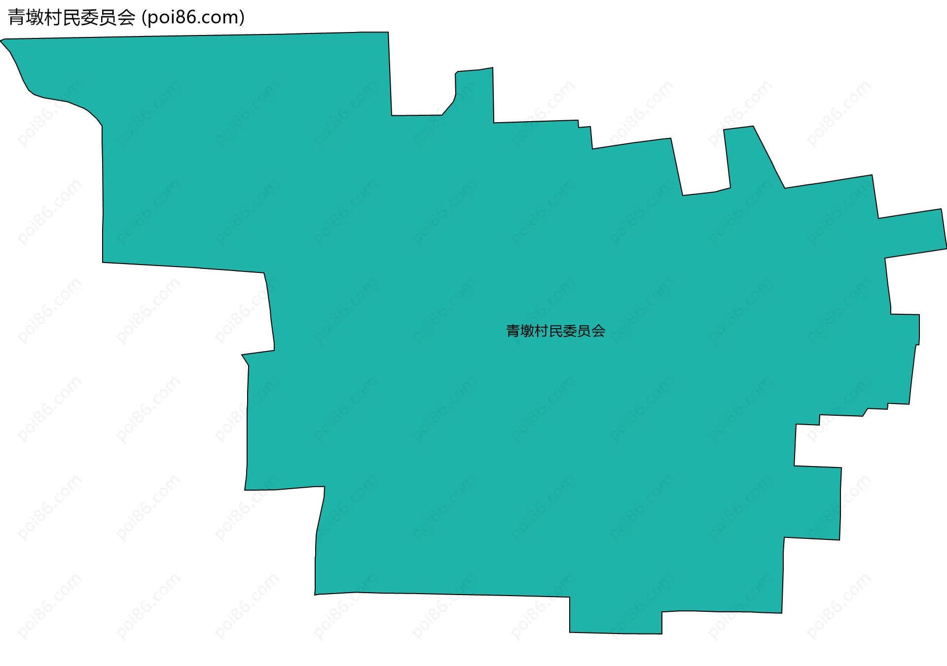 青墩村民委员会边界地图