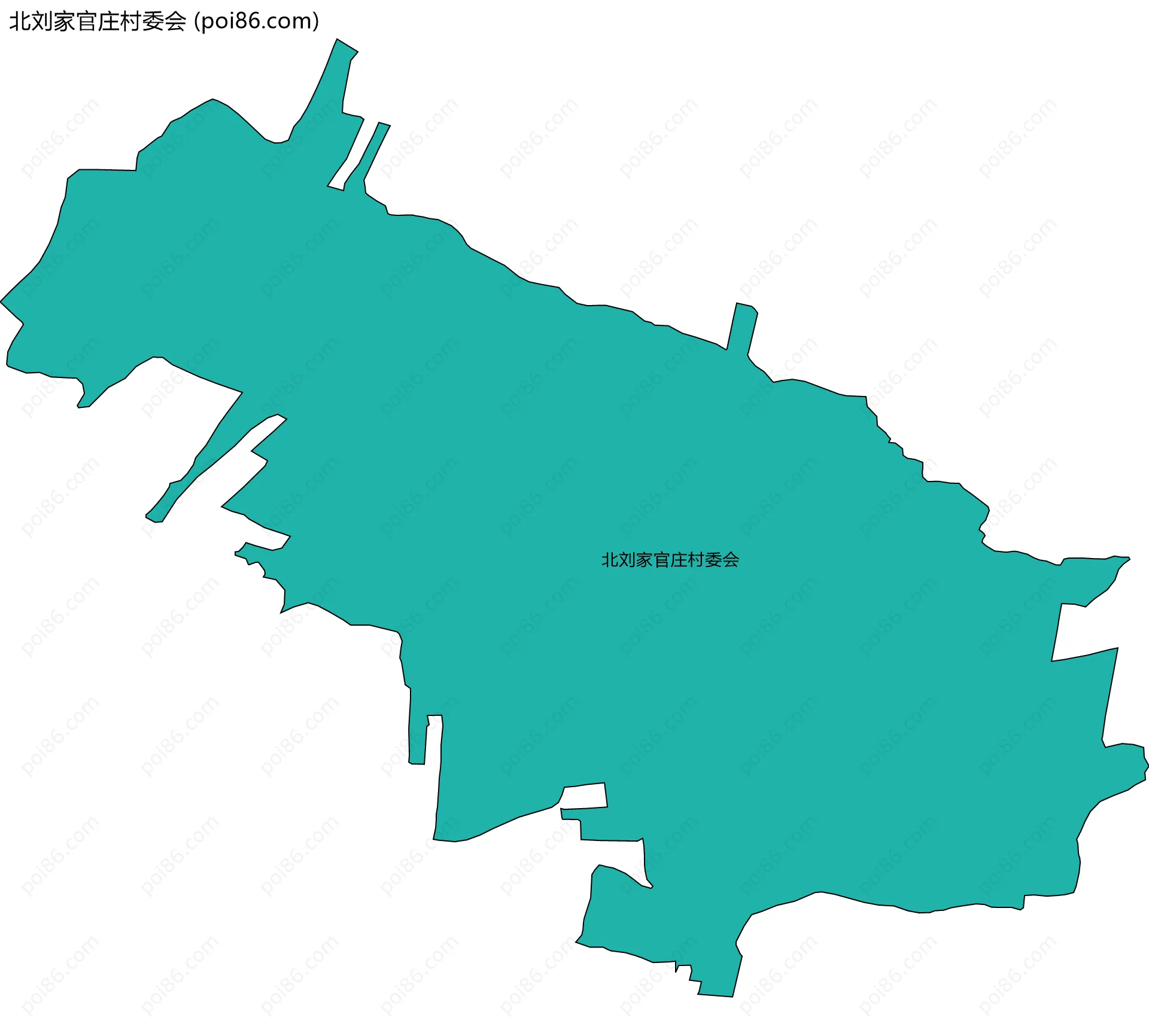 北刘家官庄村委会边界地图