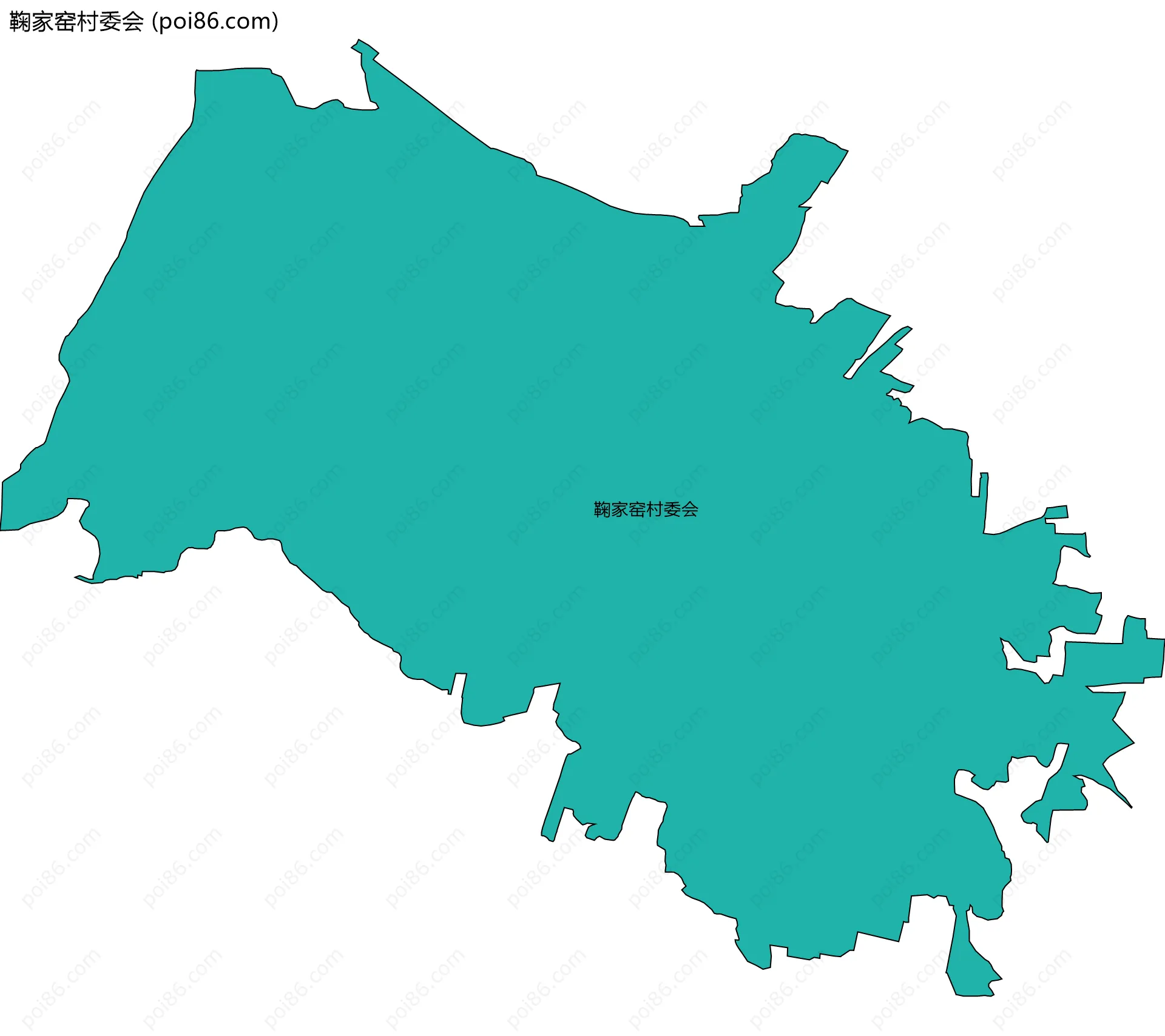 鞠家窑村委会边界地图