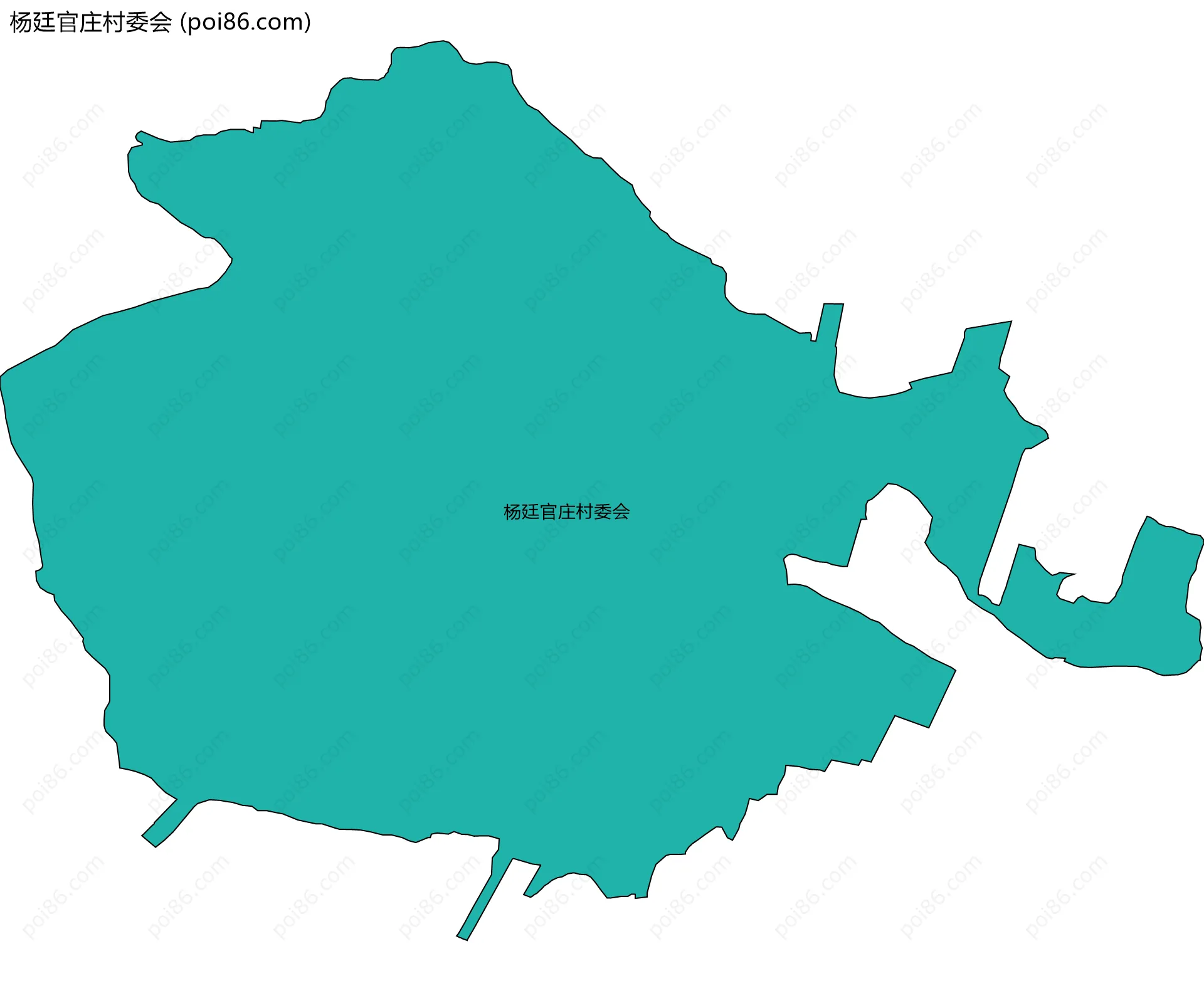 杨廷官庄村委会边界地图