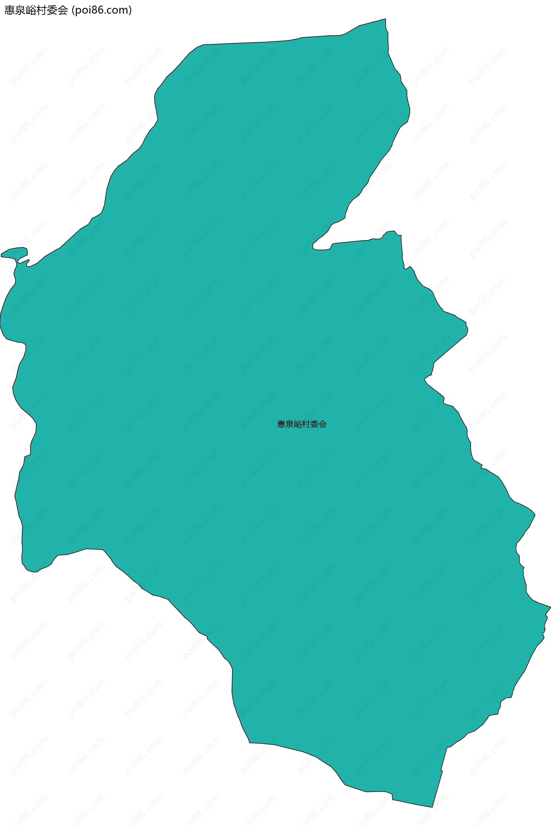 惠泉峪村委会边界地图