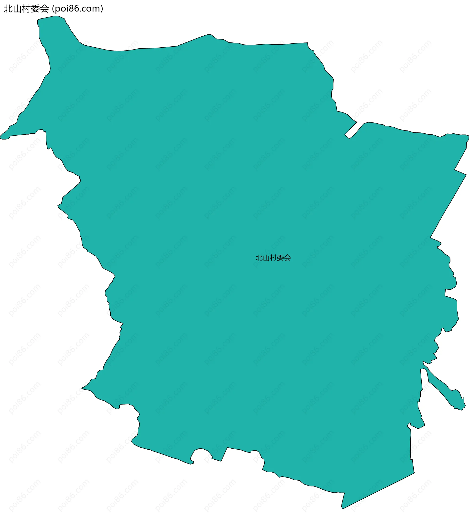 北山村委会边界地图