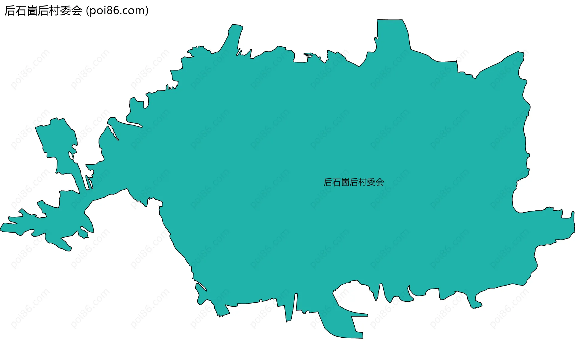 后石崮后村委会边界地图