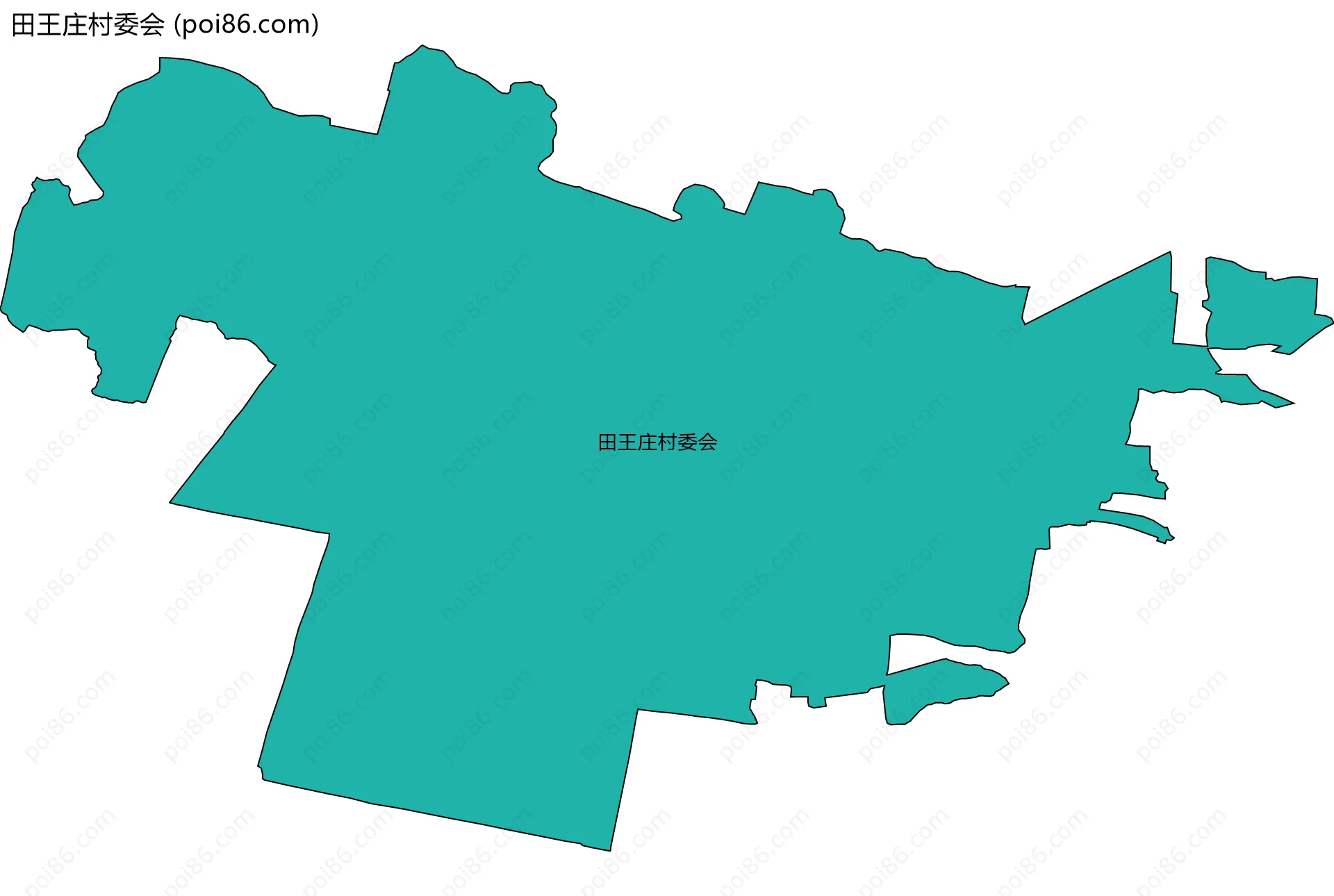 田王庄村委会边界地图