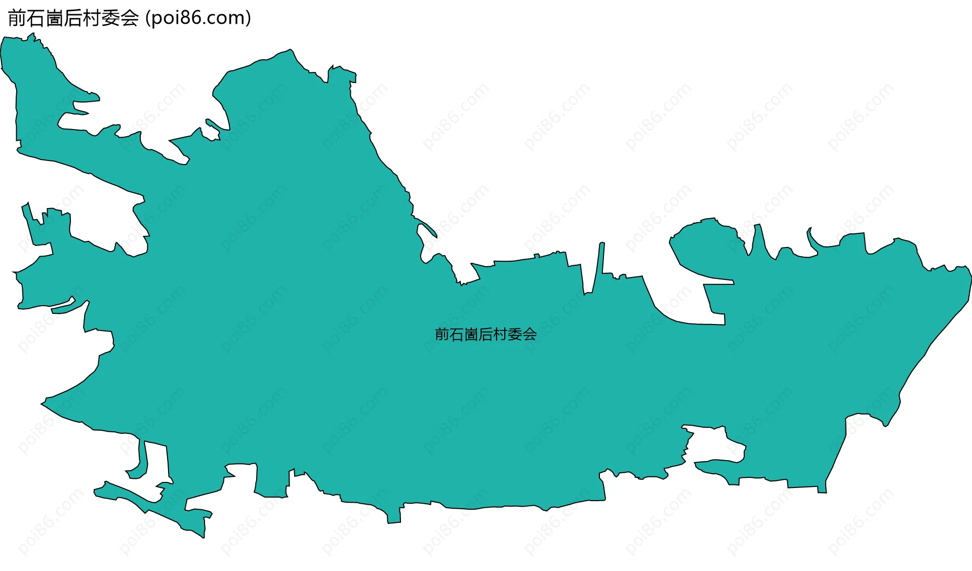 前石崮后村委会边界地图