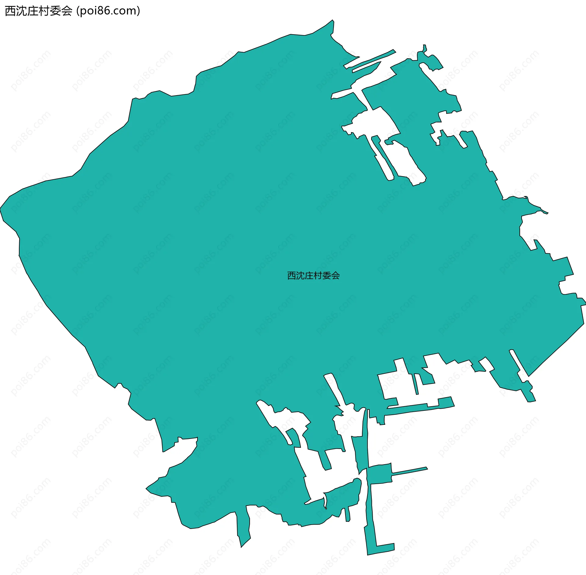 西沈庄村委会边界地图