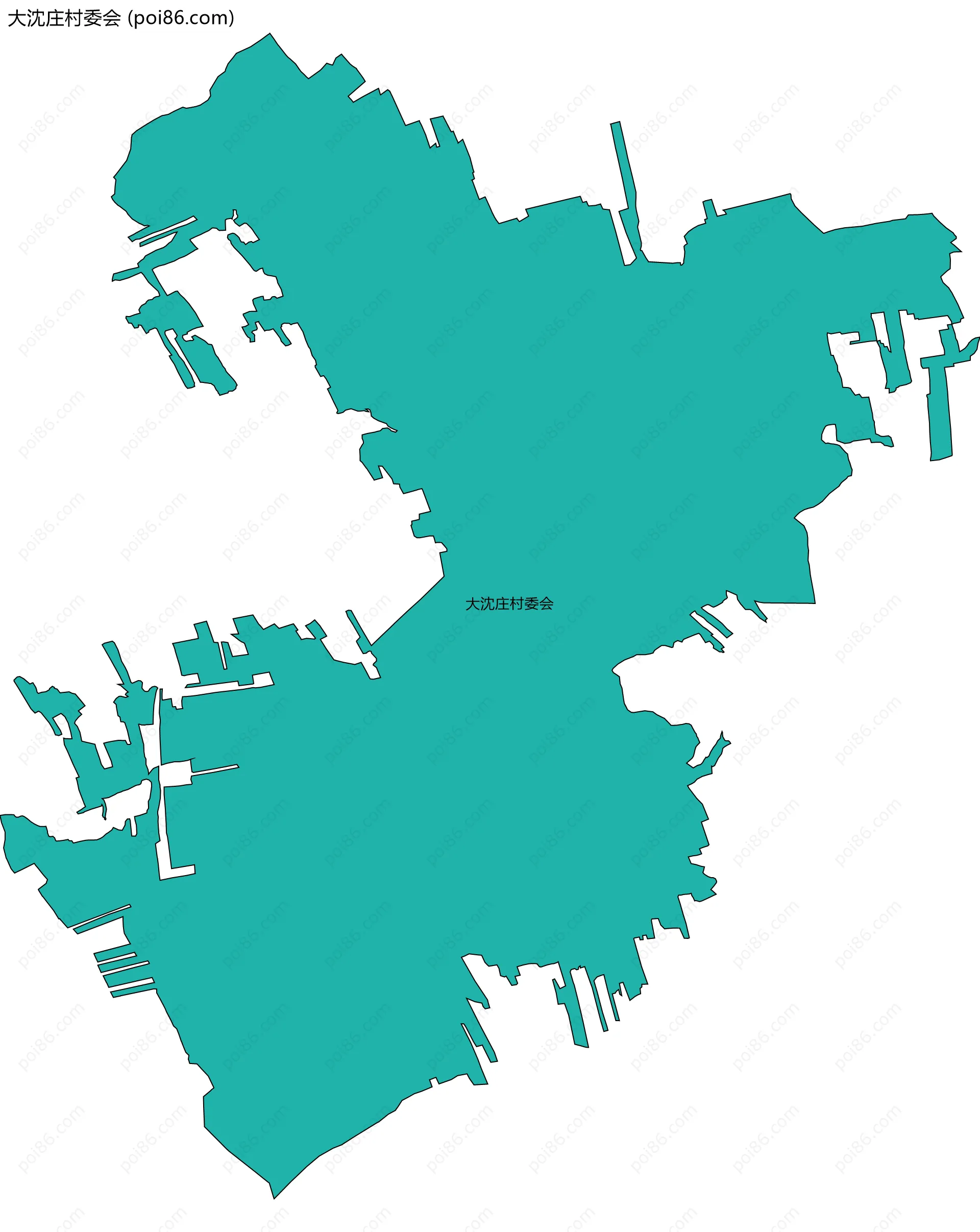大沈庄村委会边界地图