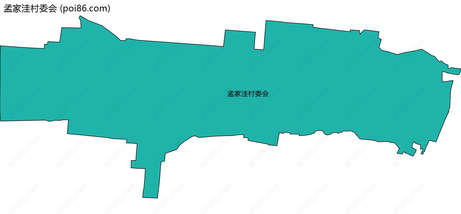 孟家洼村委会边界地图