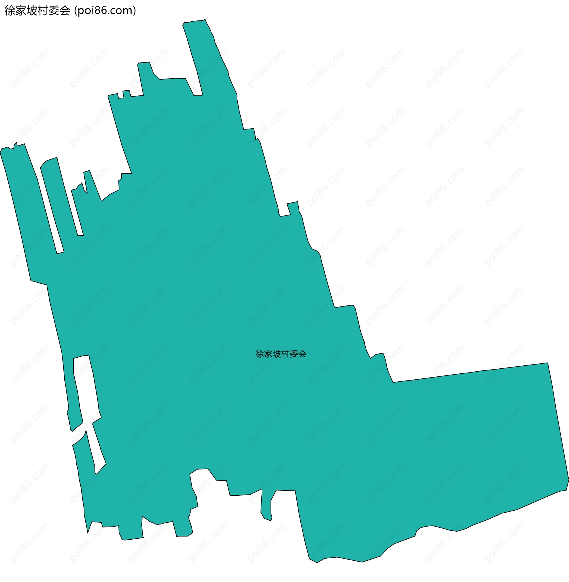 徐家坡村委会边界地图