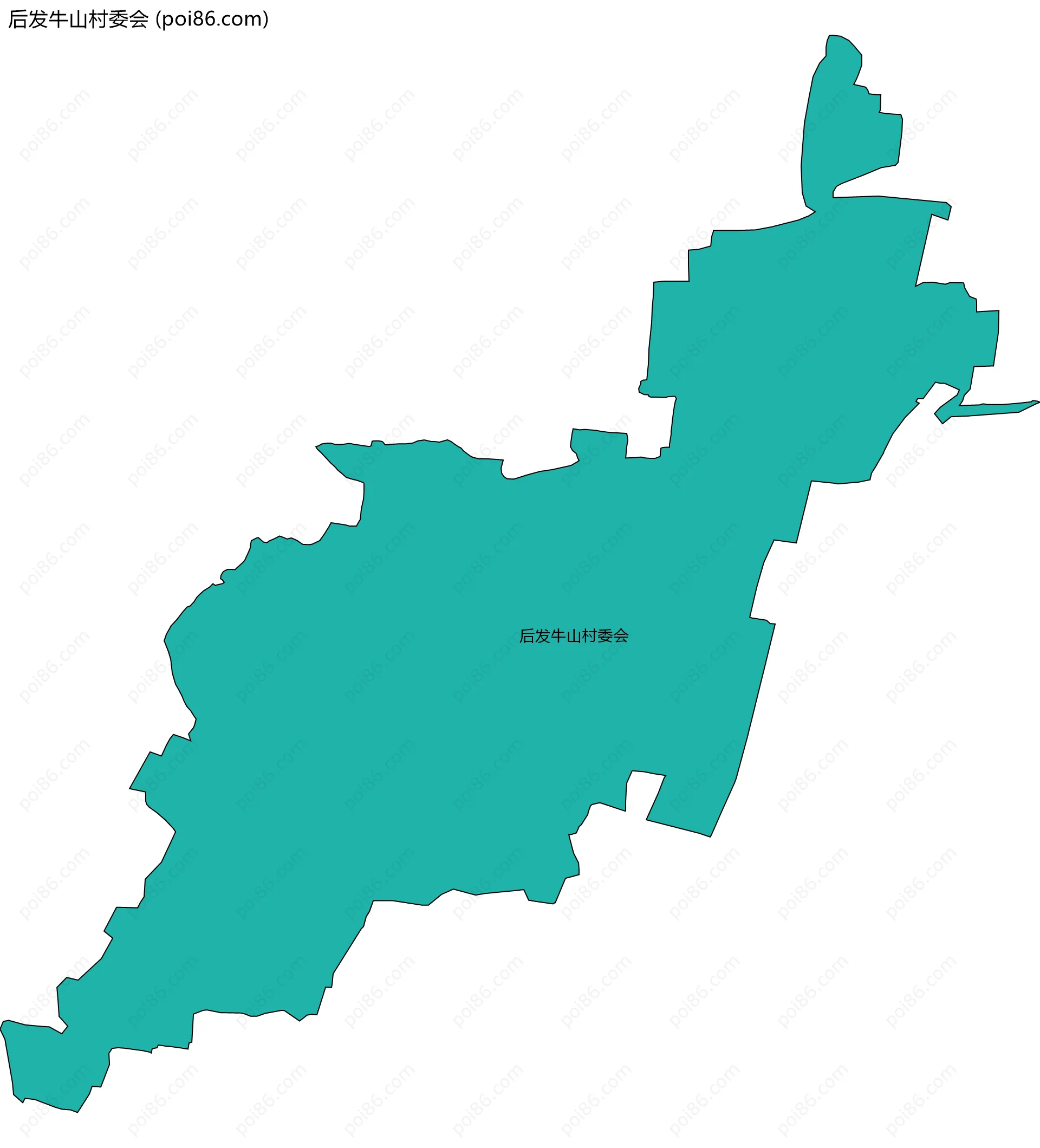 后发牛山村委会边界地图