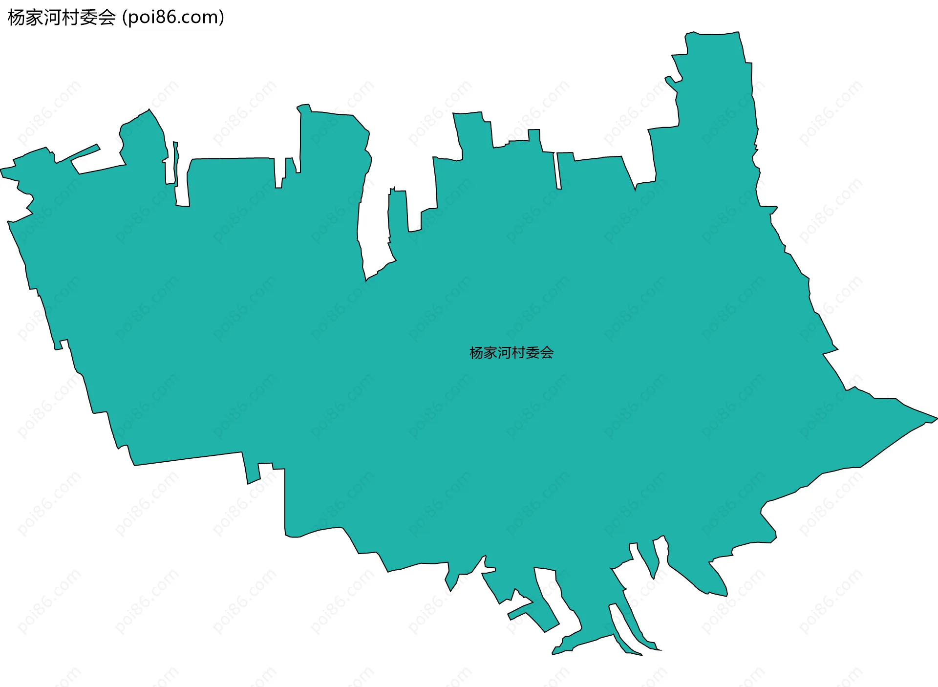 杨家河村委会边界地图