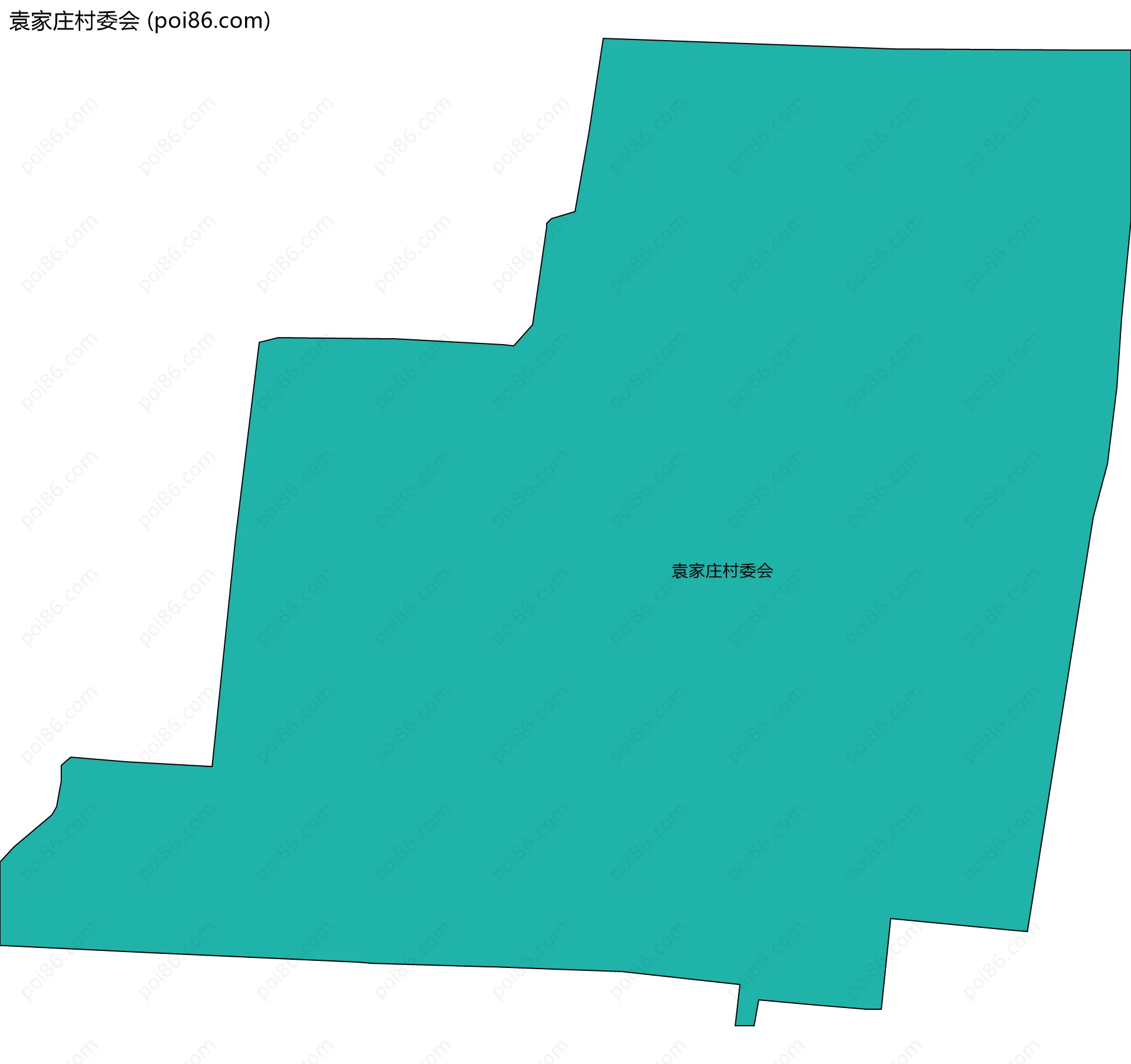 袁家庄村委会边界地图