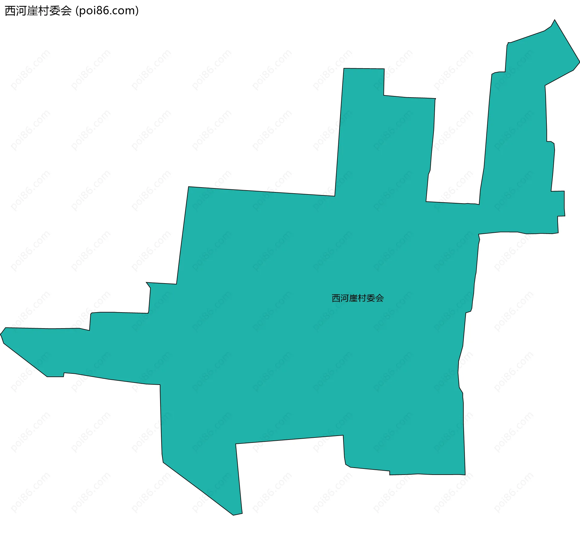 西河崖村委会边界地图