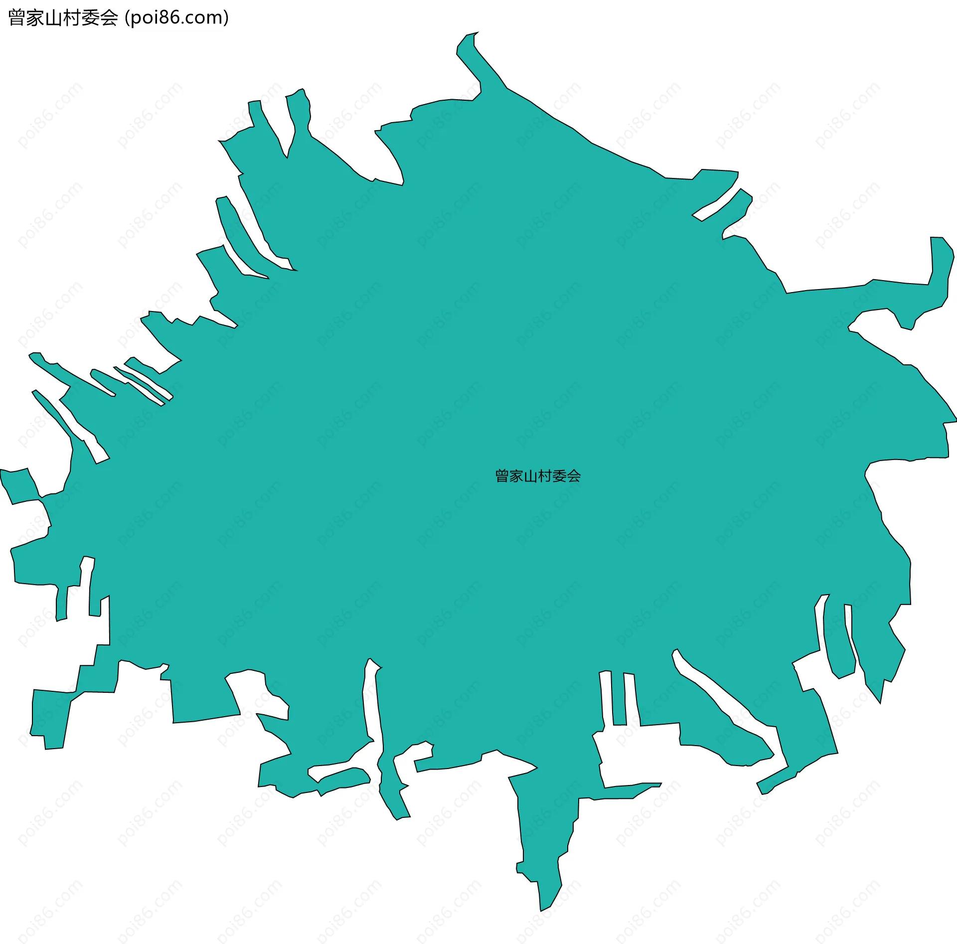 曾家山村委会边界地图