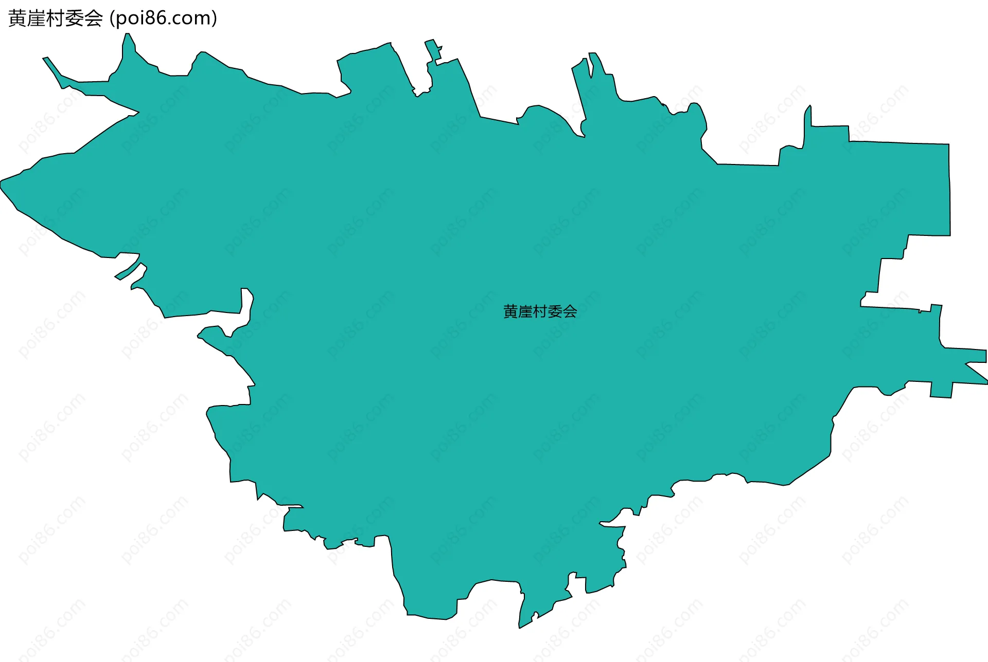 黄崖村委会边界地图