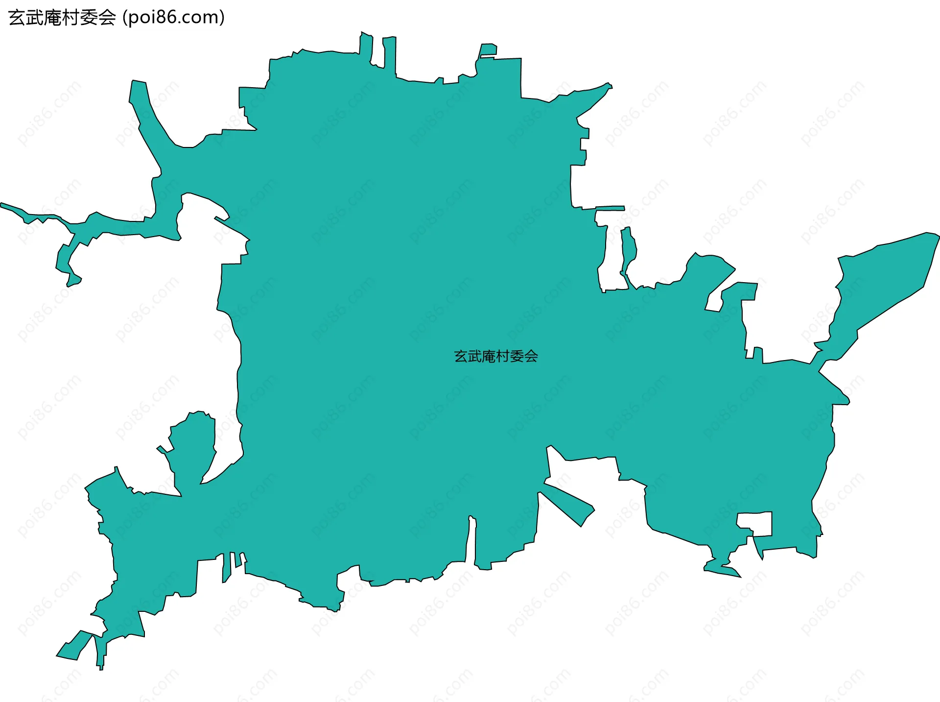 玄武庵村委会边界地图
