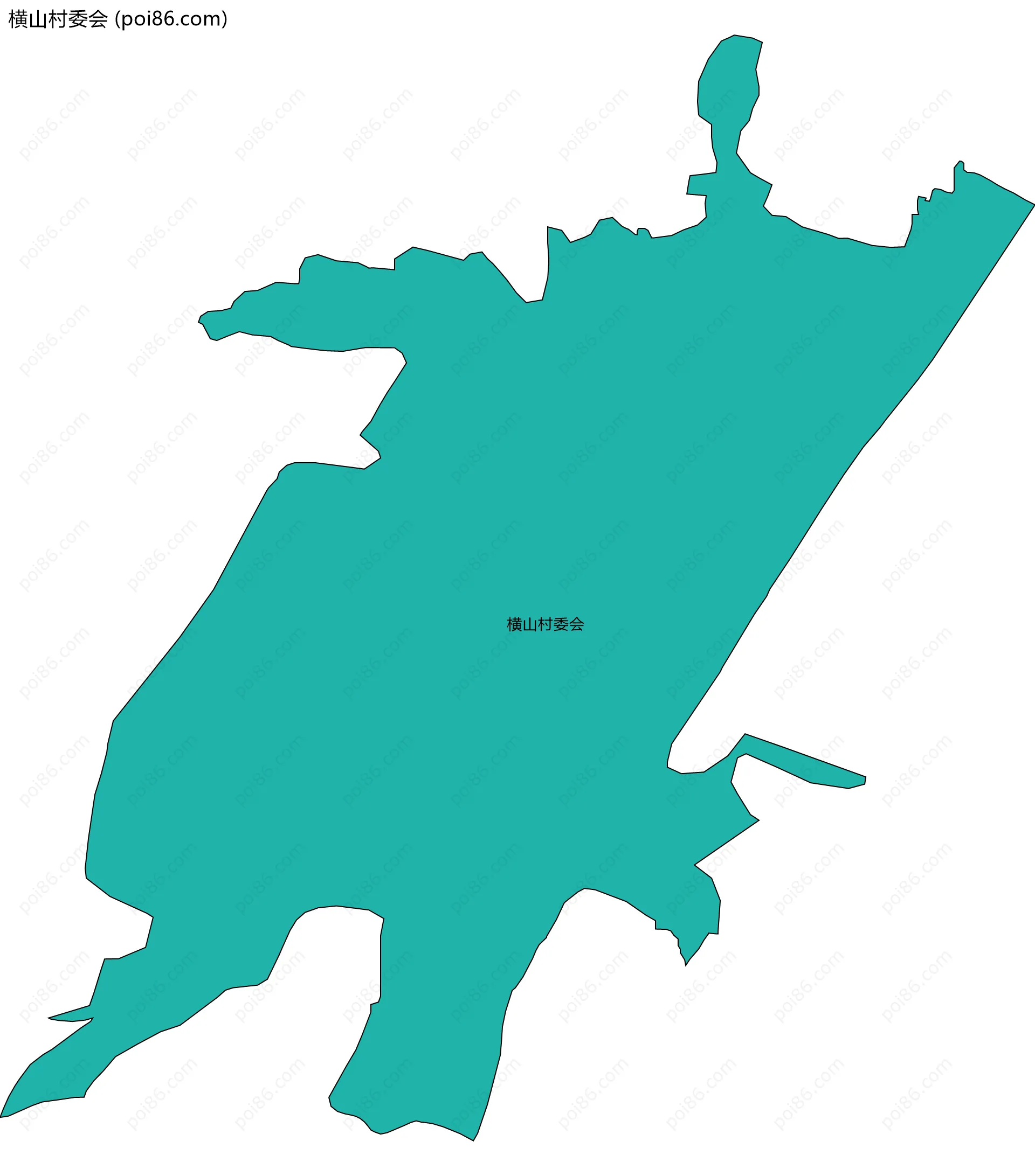 横山村委会边界地图