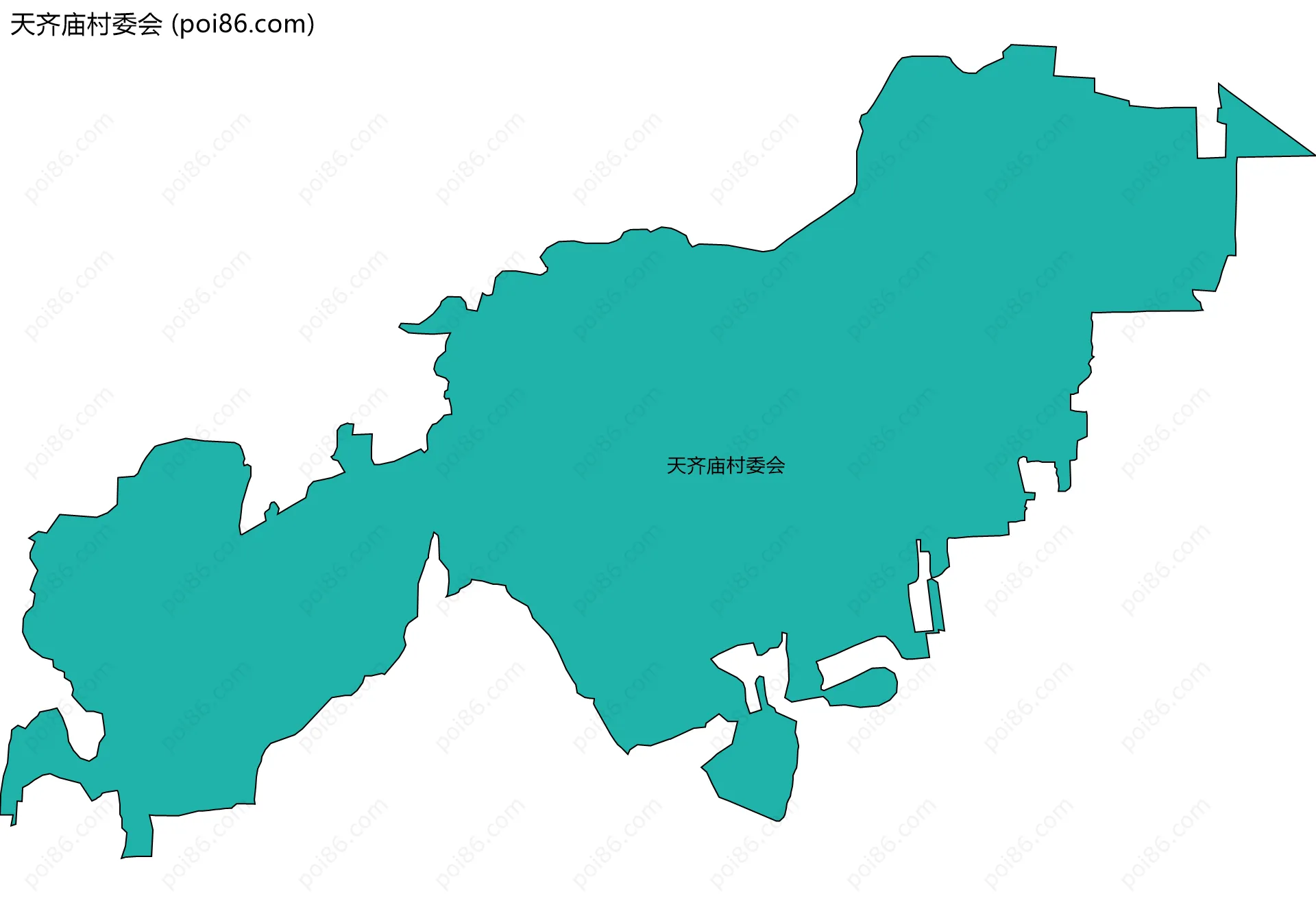 天齐庙村委会边界地图