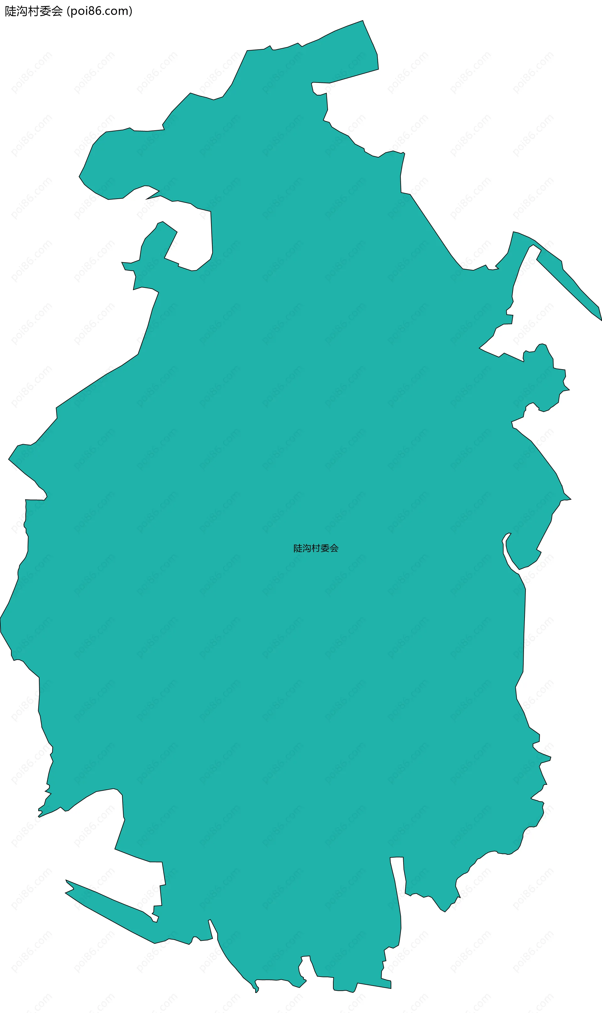 陡沟村委会边界地图