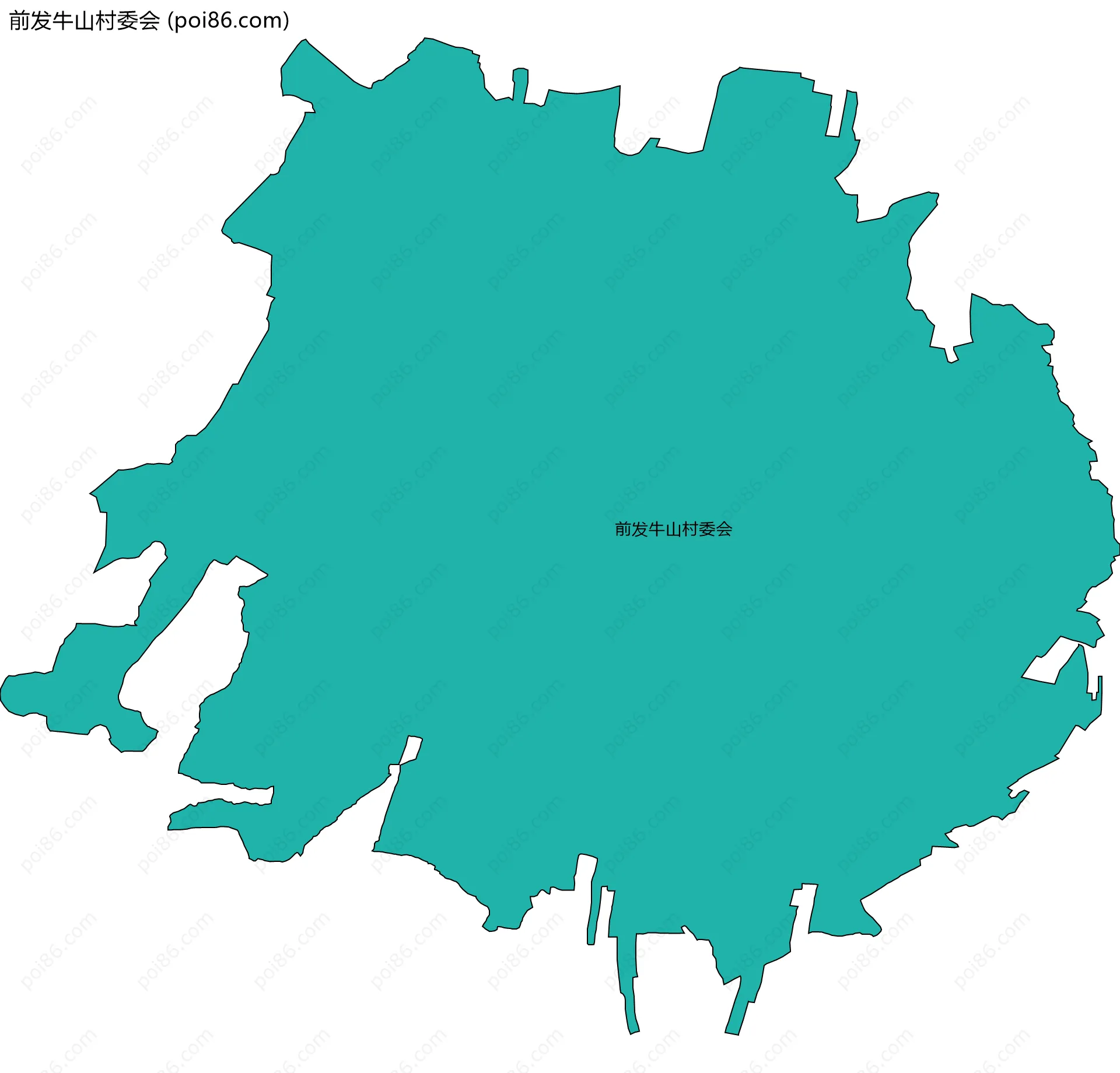 前发牛山村委会边界地图
