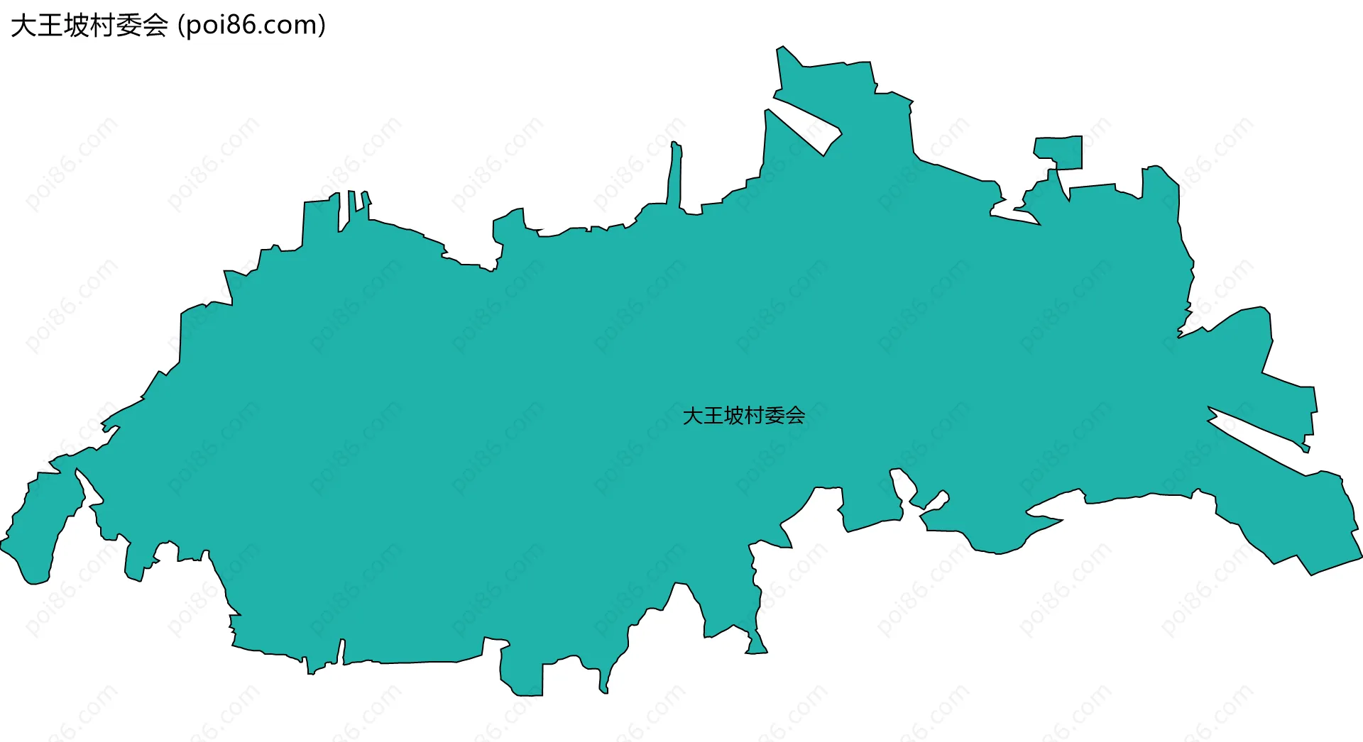 大王坡村委会边界地图