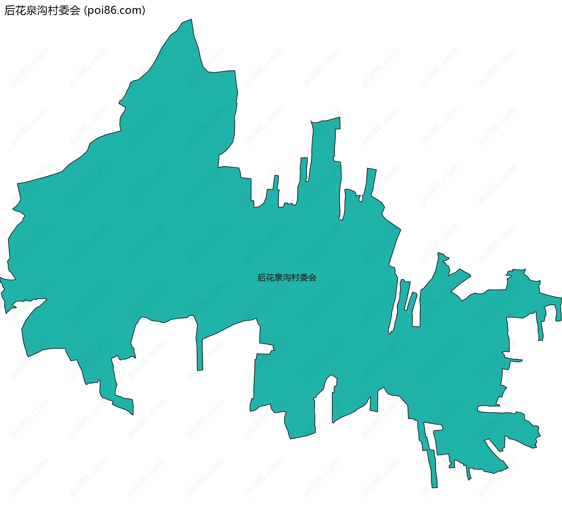 后花泉沟村委会边界地图