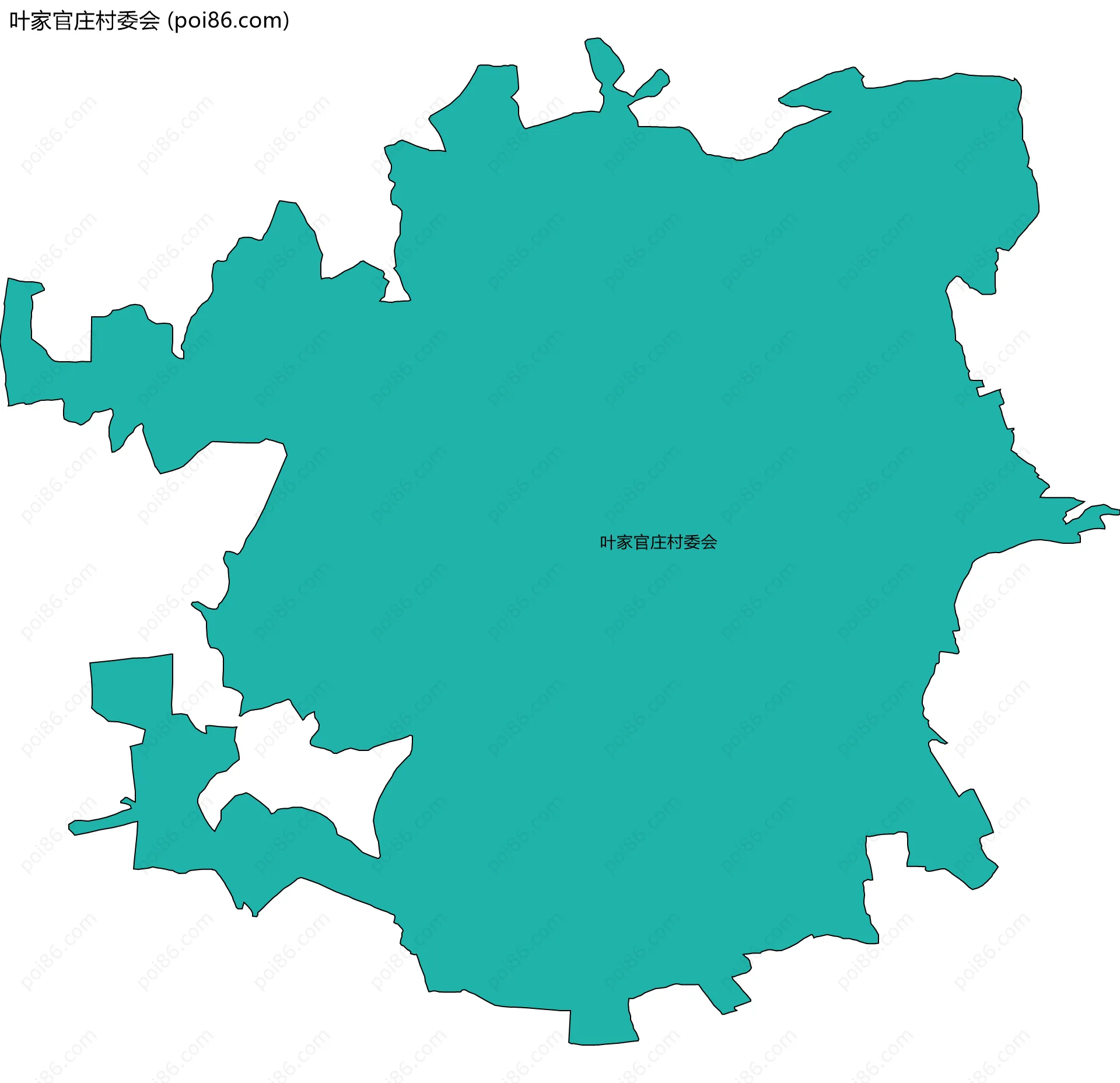 叶家官庄村委会边界地图
