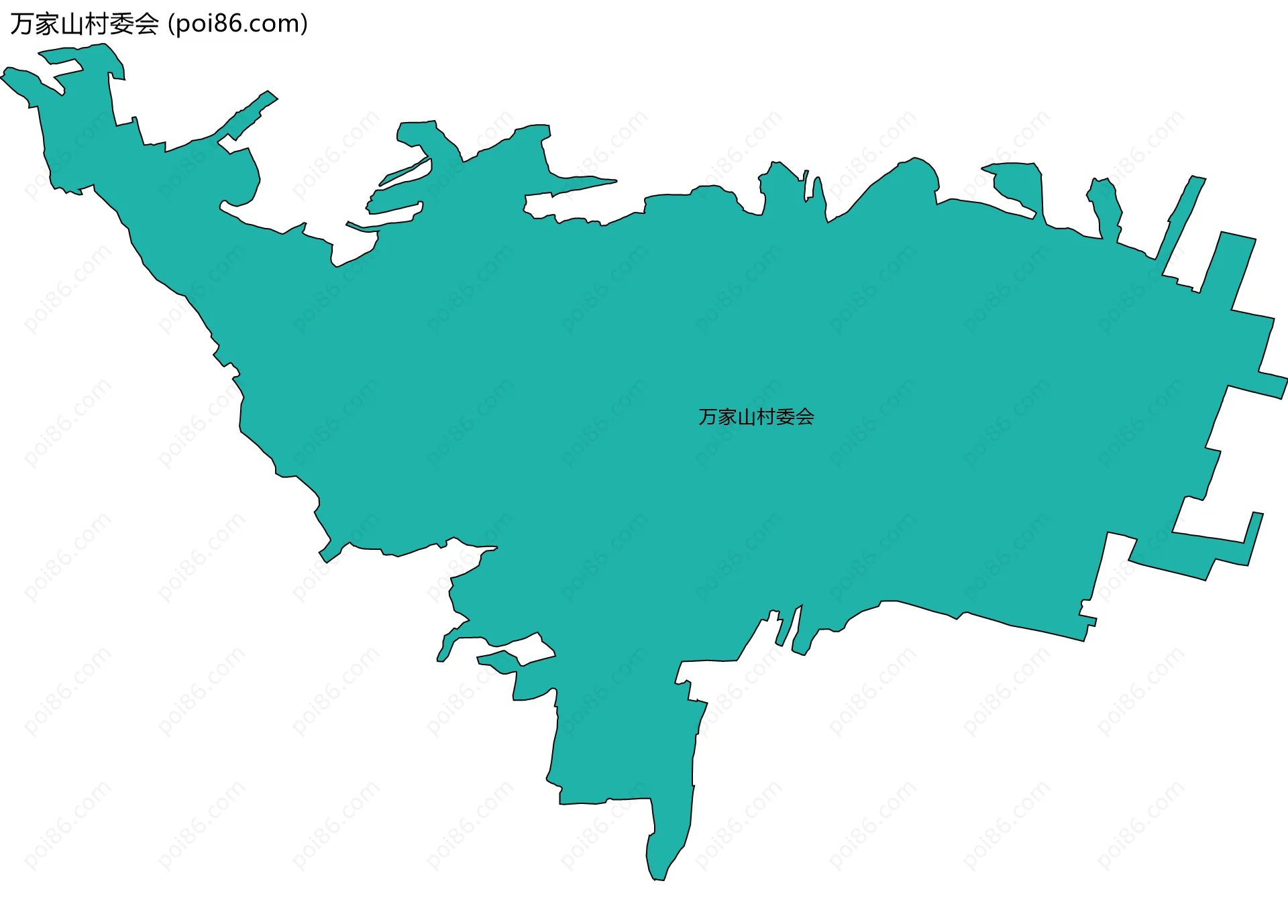 万家山村委会边界地图