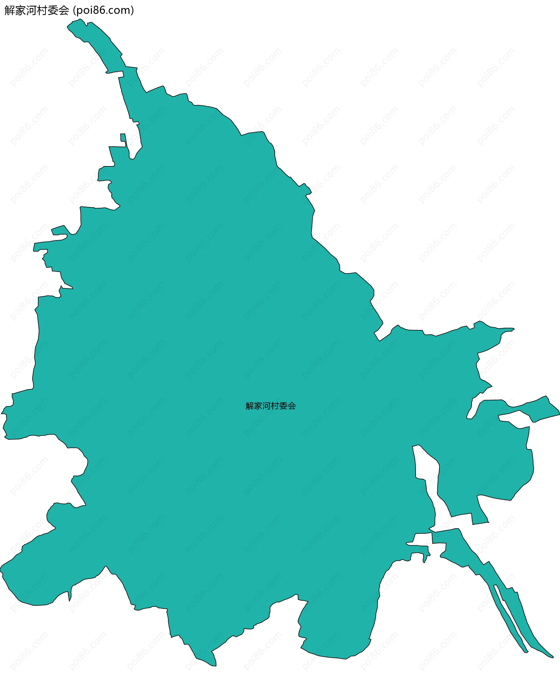 解家河村委会边界地图
