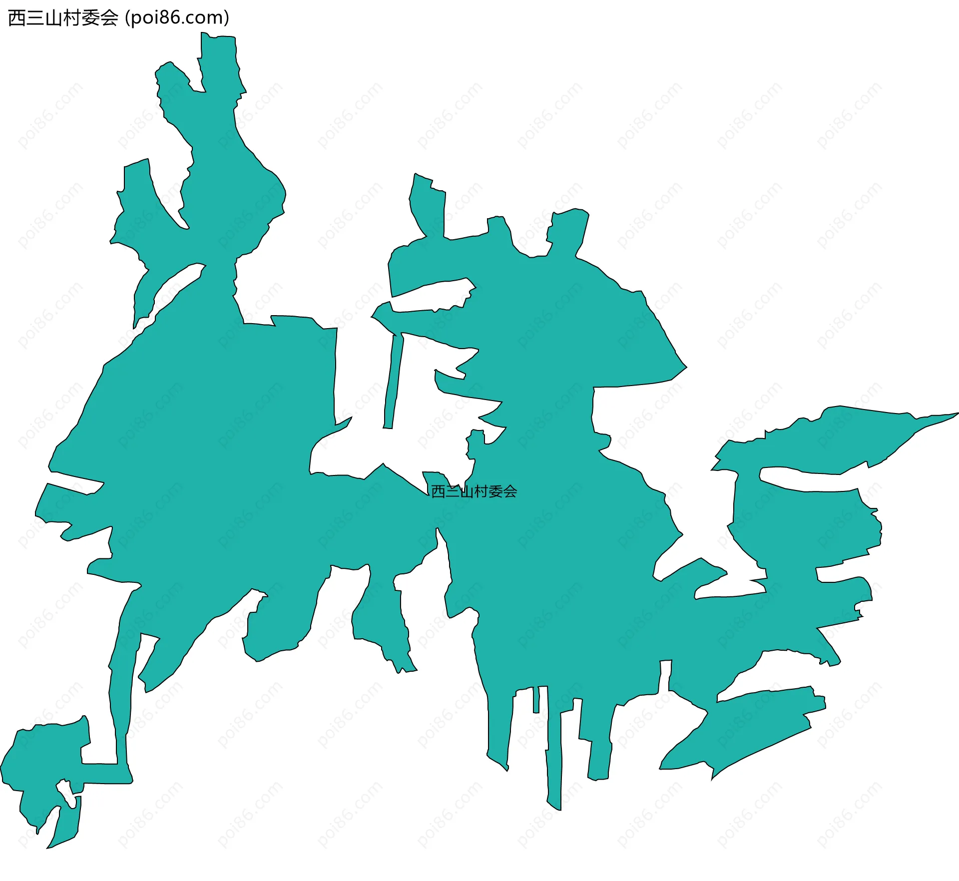 西三山村委会边界地图