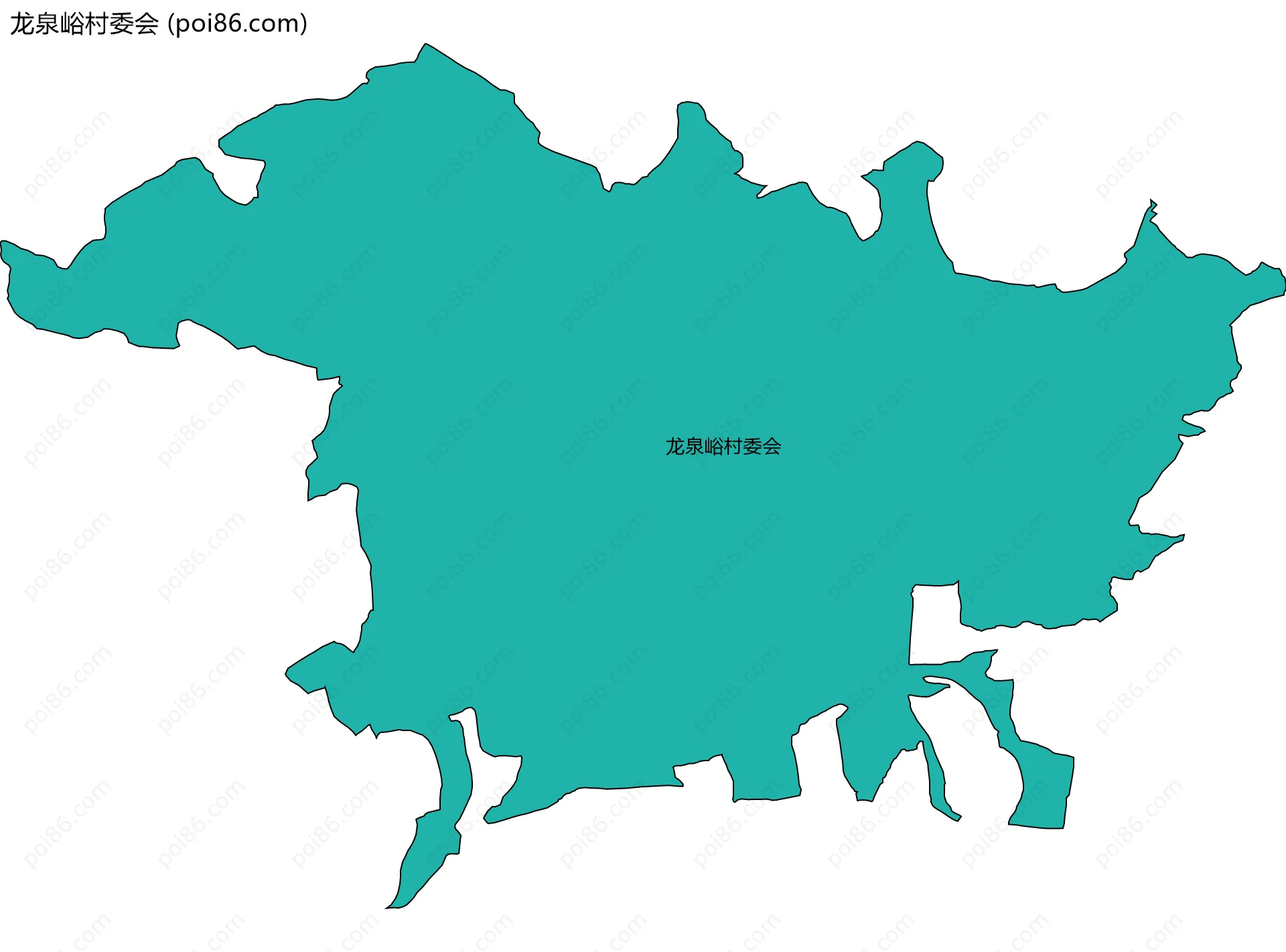 龙泉峪村委会边界地图