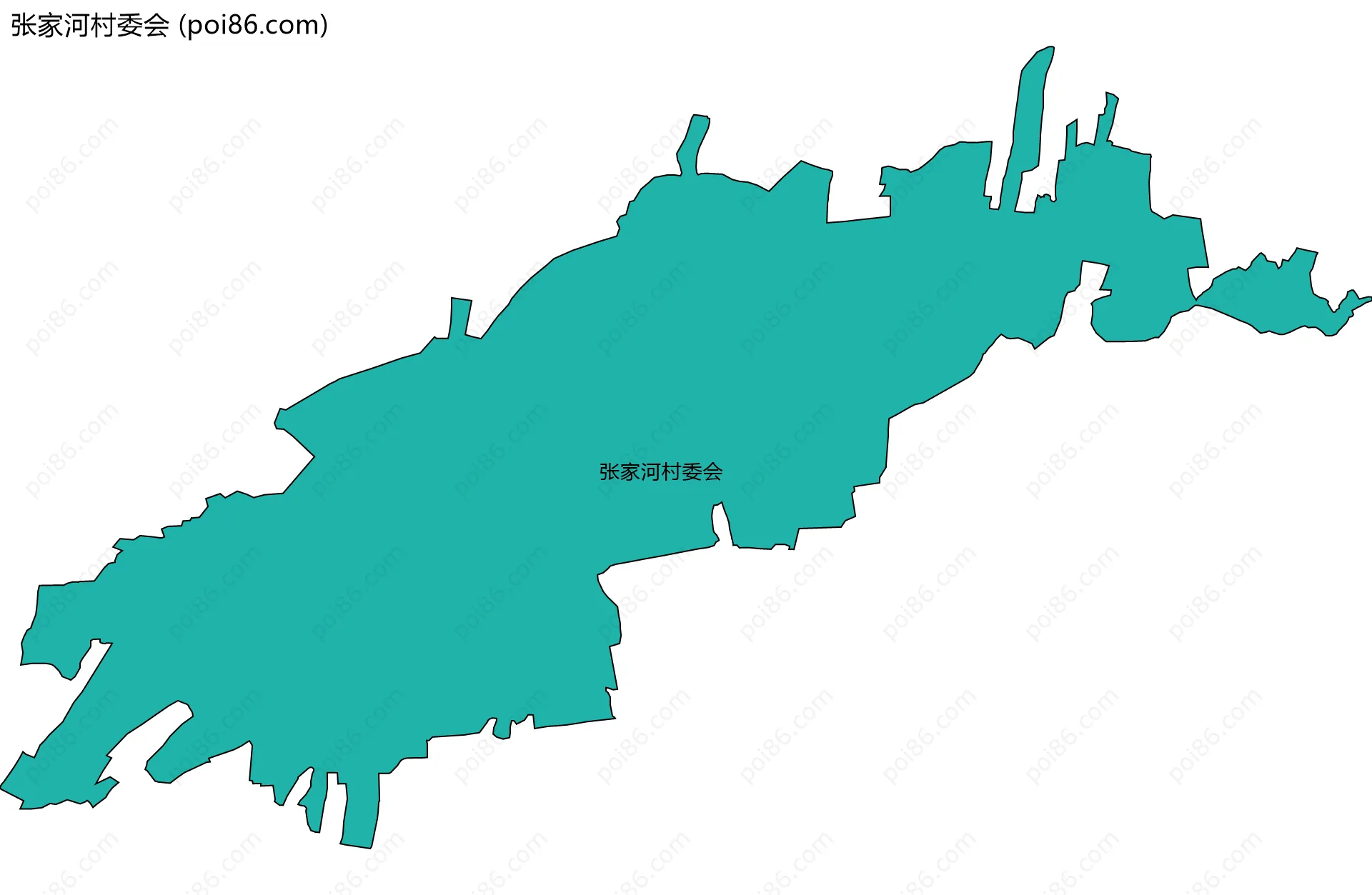 张家河村委会边界地图