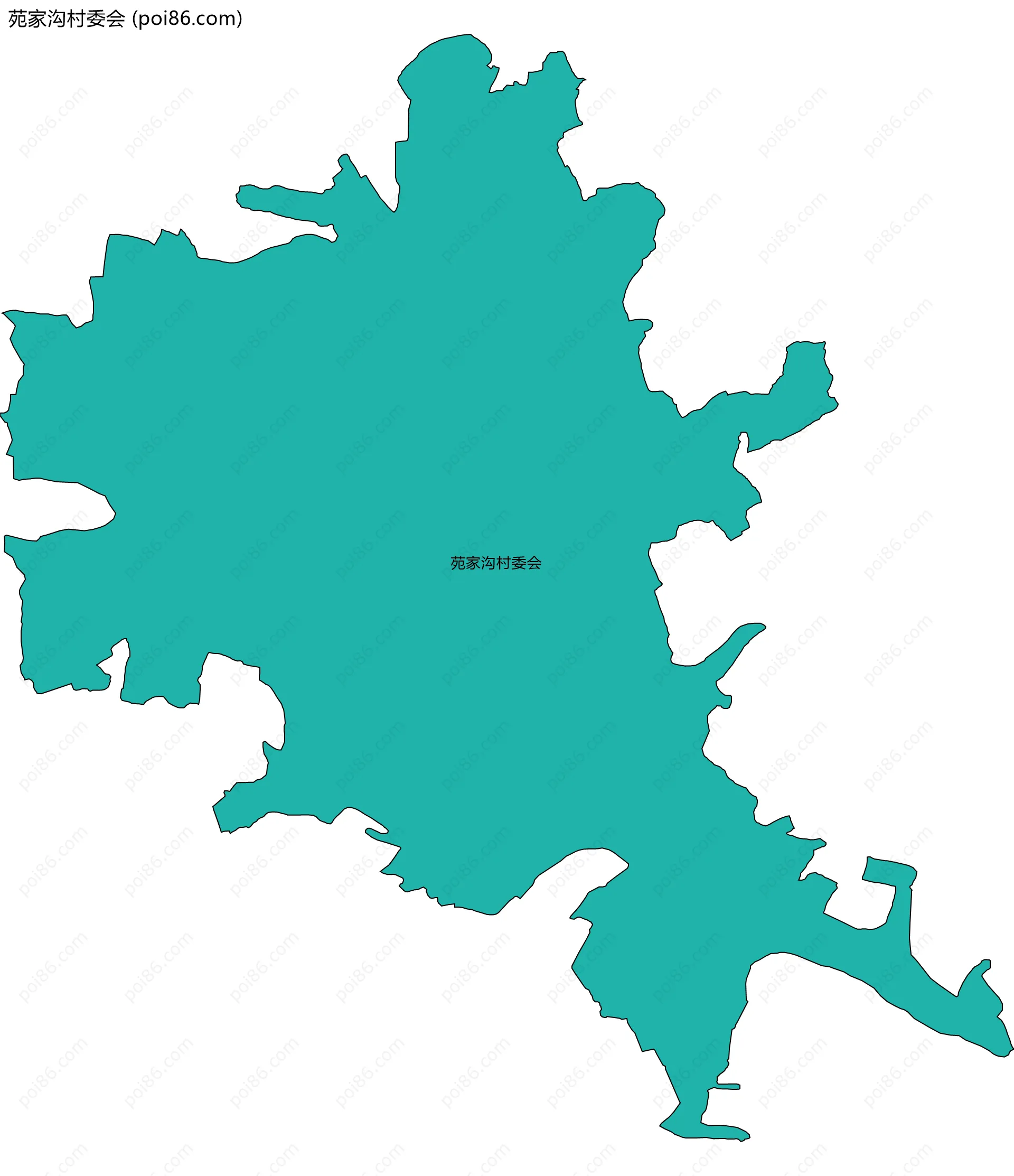 苑家沟村委会边界地图