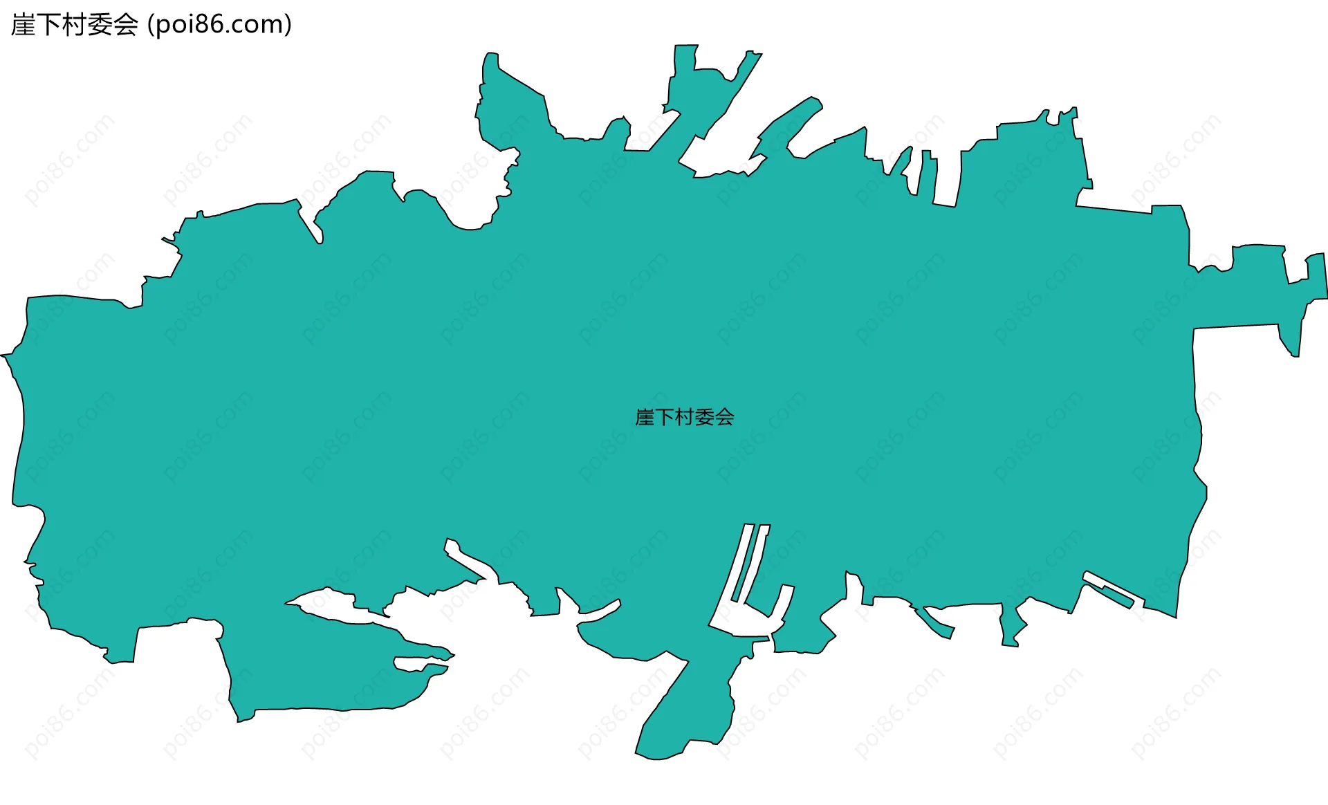 崖下村委会边界地图