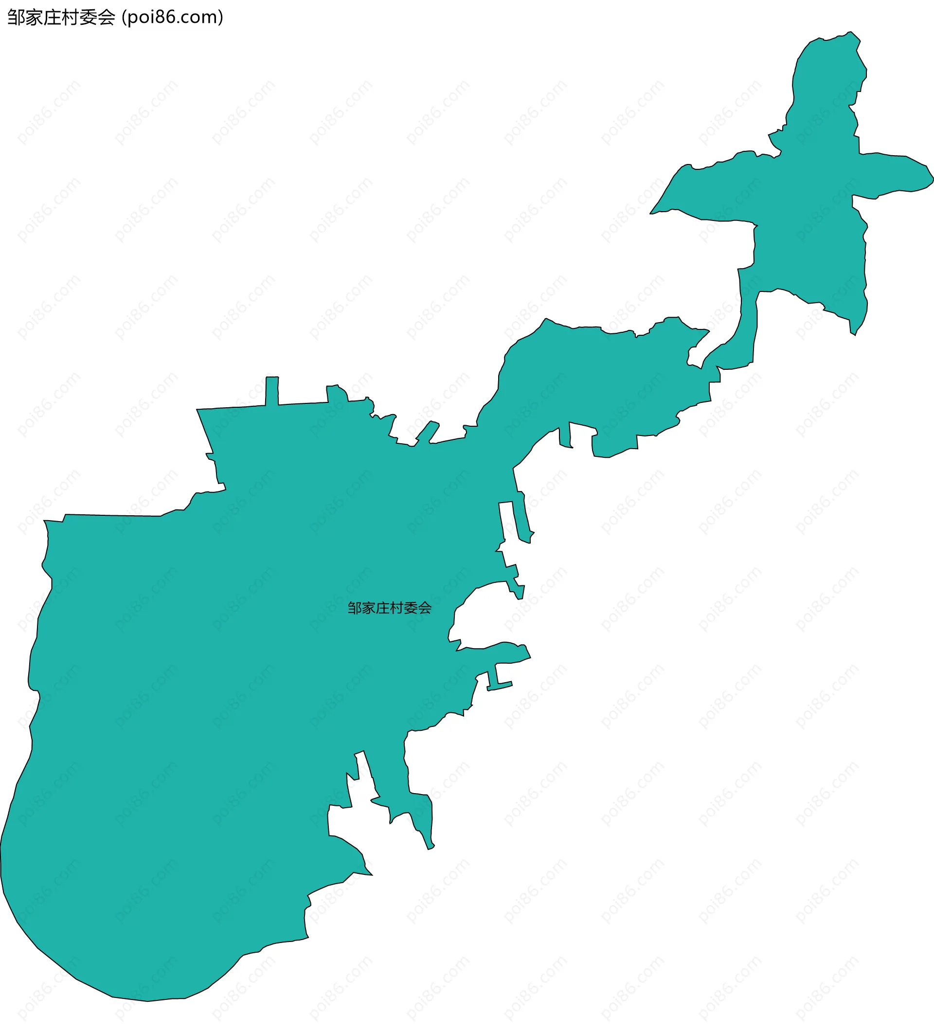 邹家庄村委会边界地图