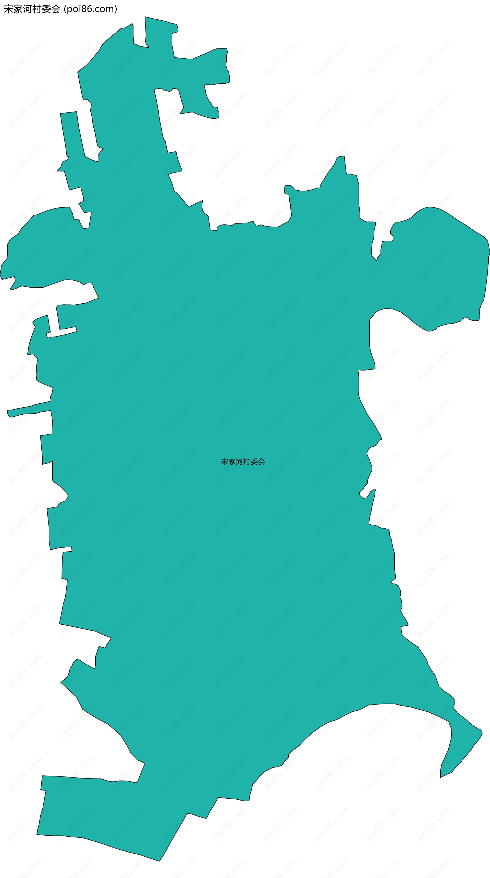 宋家河村委会边界地图