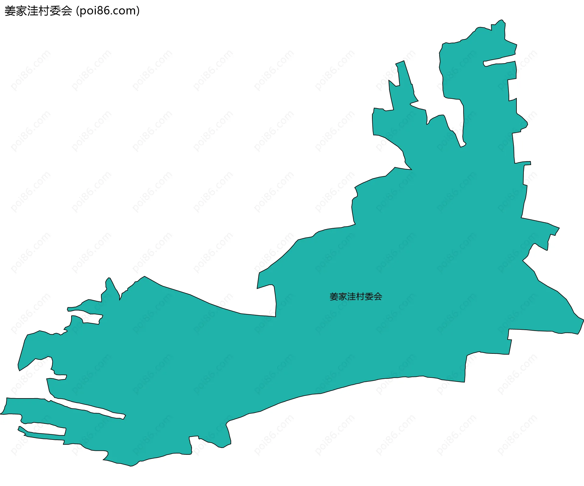 姜家洼村委会边界地图